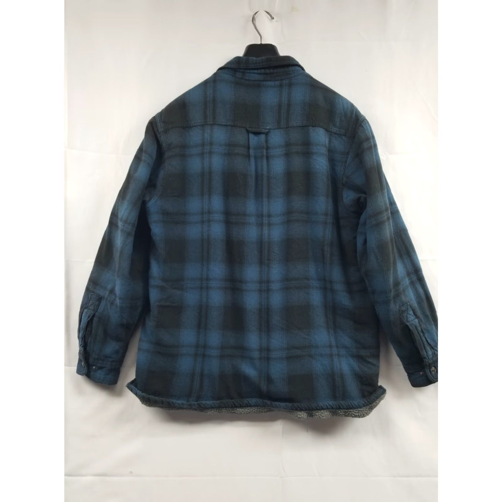 Vintage Wolverine Shirt Jacket Mens Large Lined Flannel Button-Up Collared Quilted Cotton Polyester Blue Size US L / EU 52-54 / 3 - 2 Thumbnail