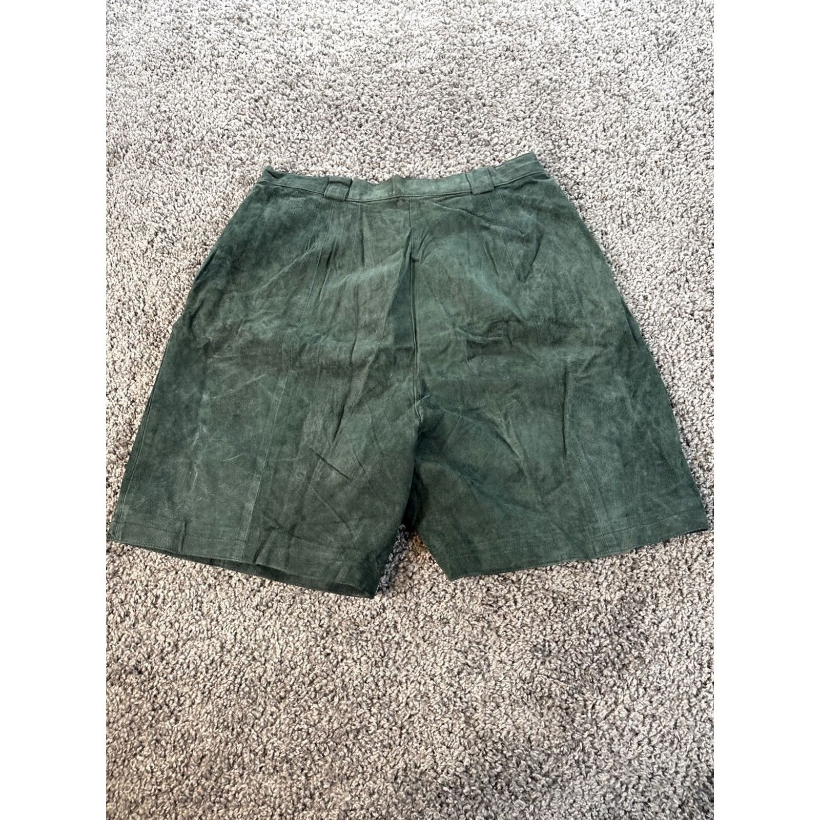 Vintage VINTAGE Diana Bermuda Shorts Womens Suede Leather Green 36 90s Size Regular Size 25" / US 0 / IT 36 - 6 Thumbnail