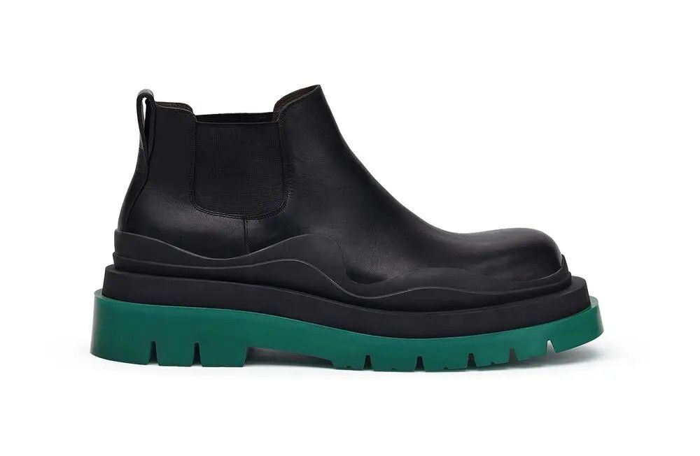 o1loc1c0624 630281 Tire Ankle Chelsea Boot in Black/Green