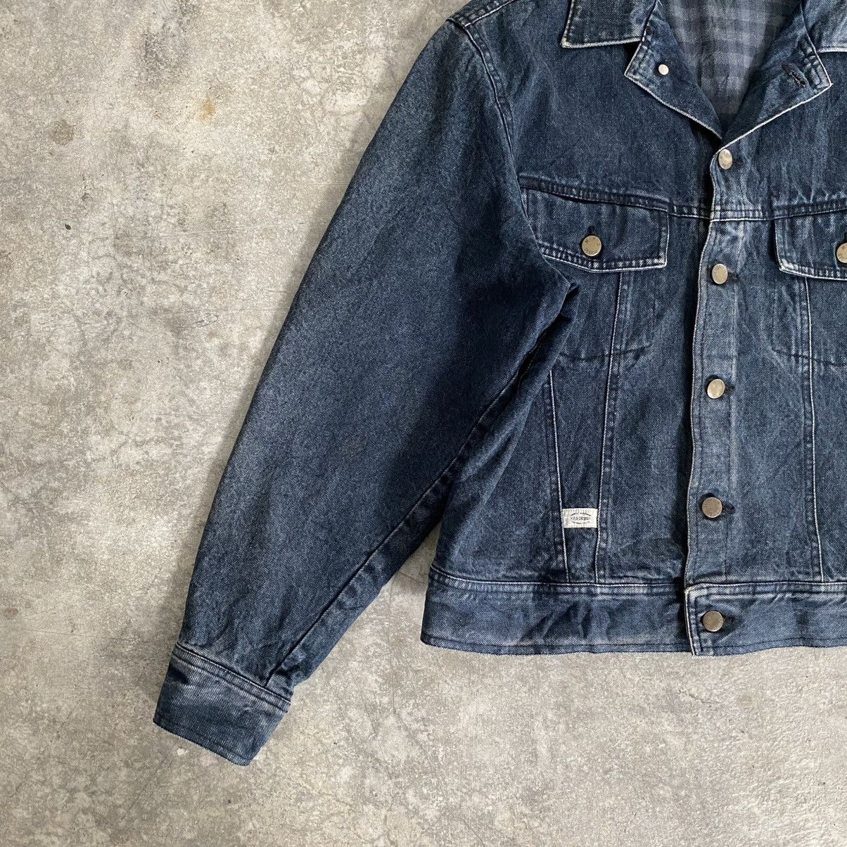 Marithe + Francois Girbaud 1980’s Vintage MFG Faded Black Lined Trucker Denim Jacket Size US M / EU 48-50 / 2 - 6 Thumbnail