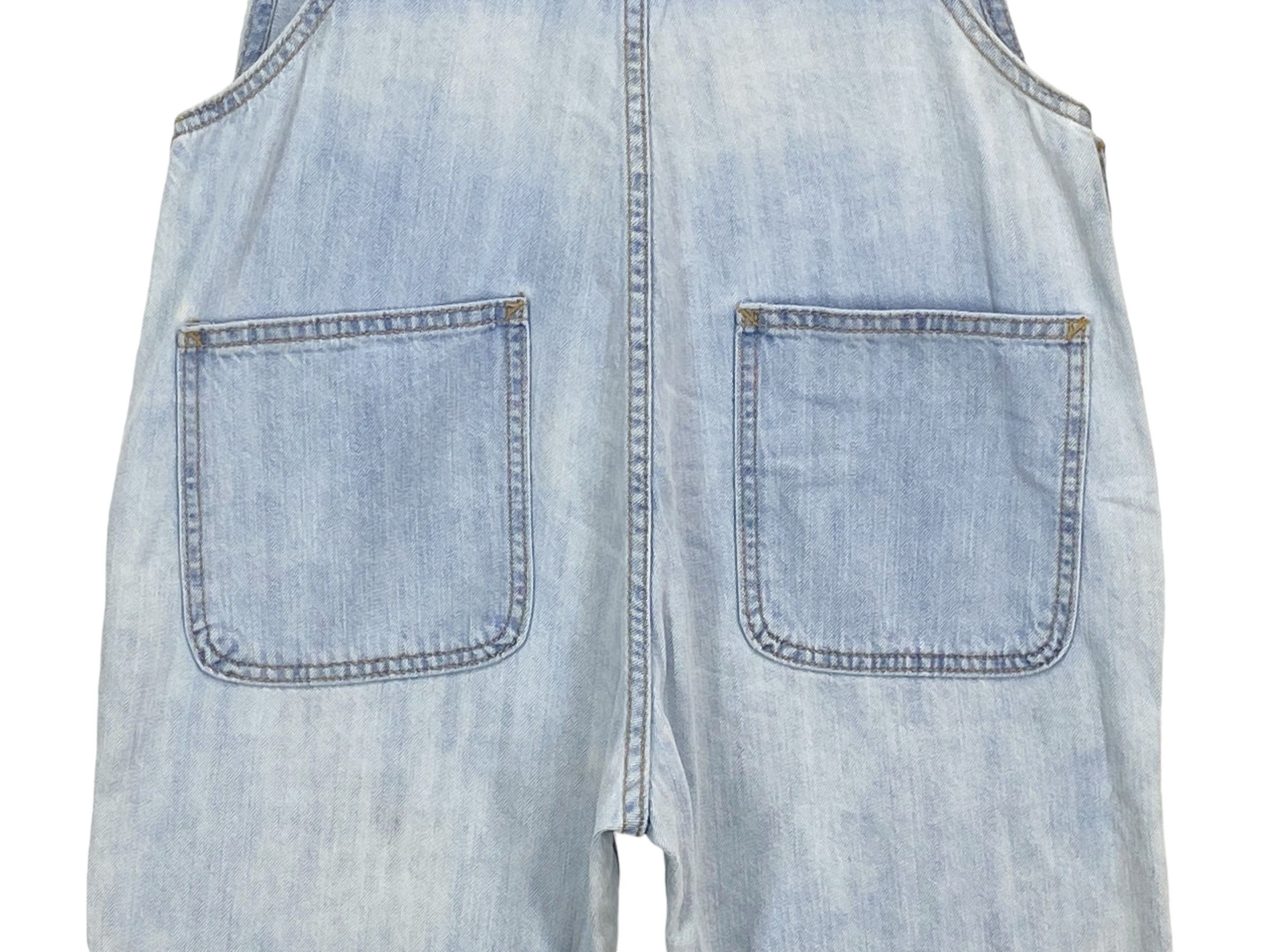 Big John × Vintage Gap Carpenter Light Wash Baker Pocket Bib Overalls Size US 33 - 7 Thumbnail