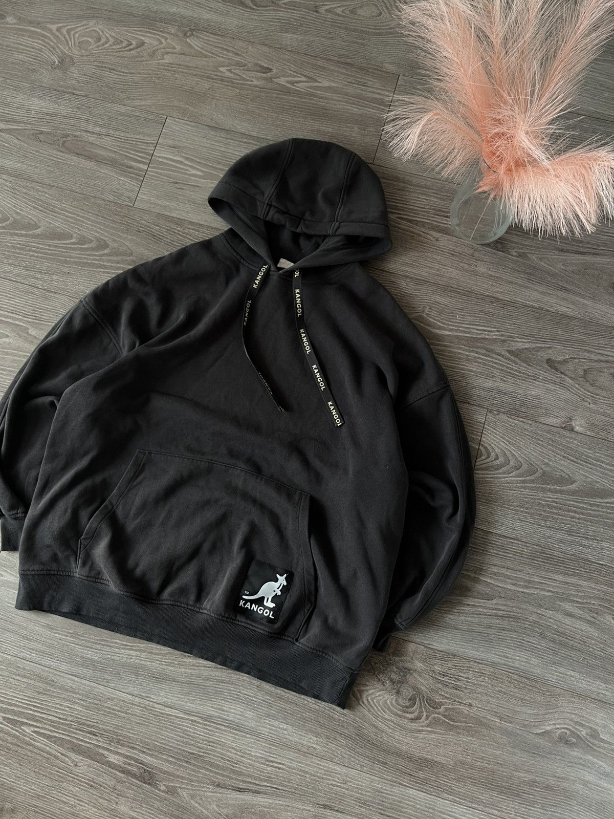 Designer × H&M × Kangol ‼️Rare Oversized Big Logo Kangol x H&M Distressed Hoodie‼️ Size US M / EU 48-50 / 2 - 10 Thumbnail