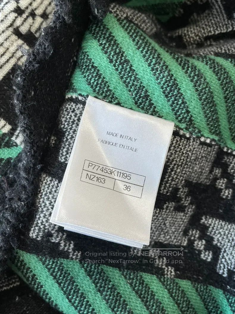 Chanel Chanel 24A green thousand-bird check colour block jacket Size XS / US 0-2 / IT 36-38 - 7 Thumbnail
