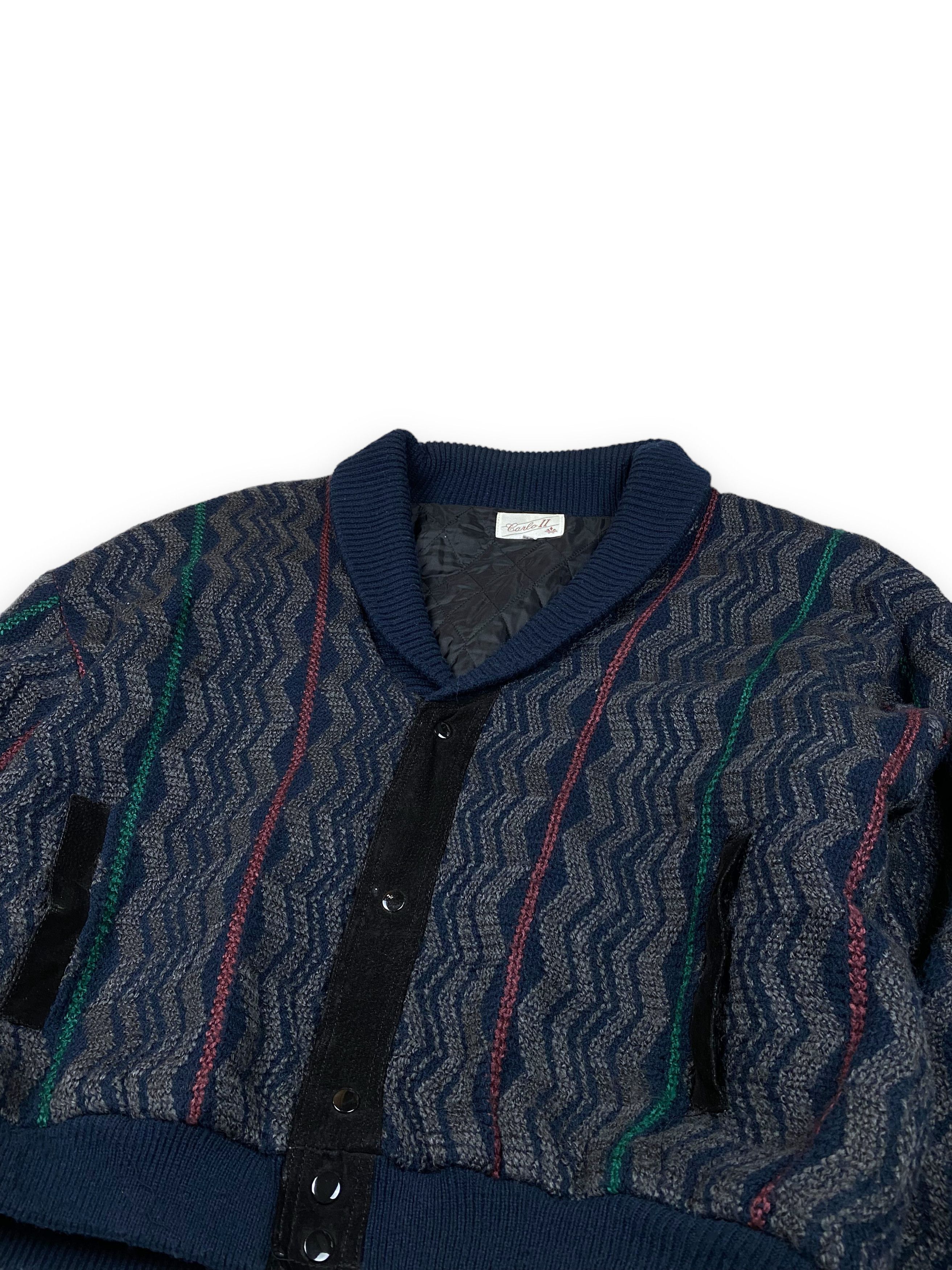 Other 90s Vintage CARLO TWO Heavy Warm Bomber Jacket M Size US XXL / EU 58 / 5 - 4 Thumbnail