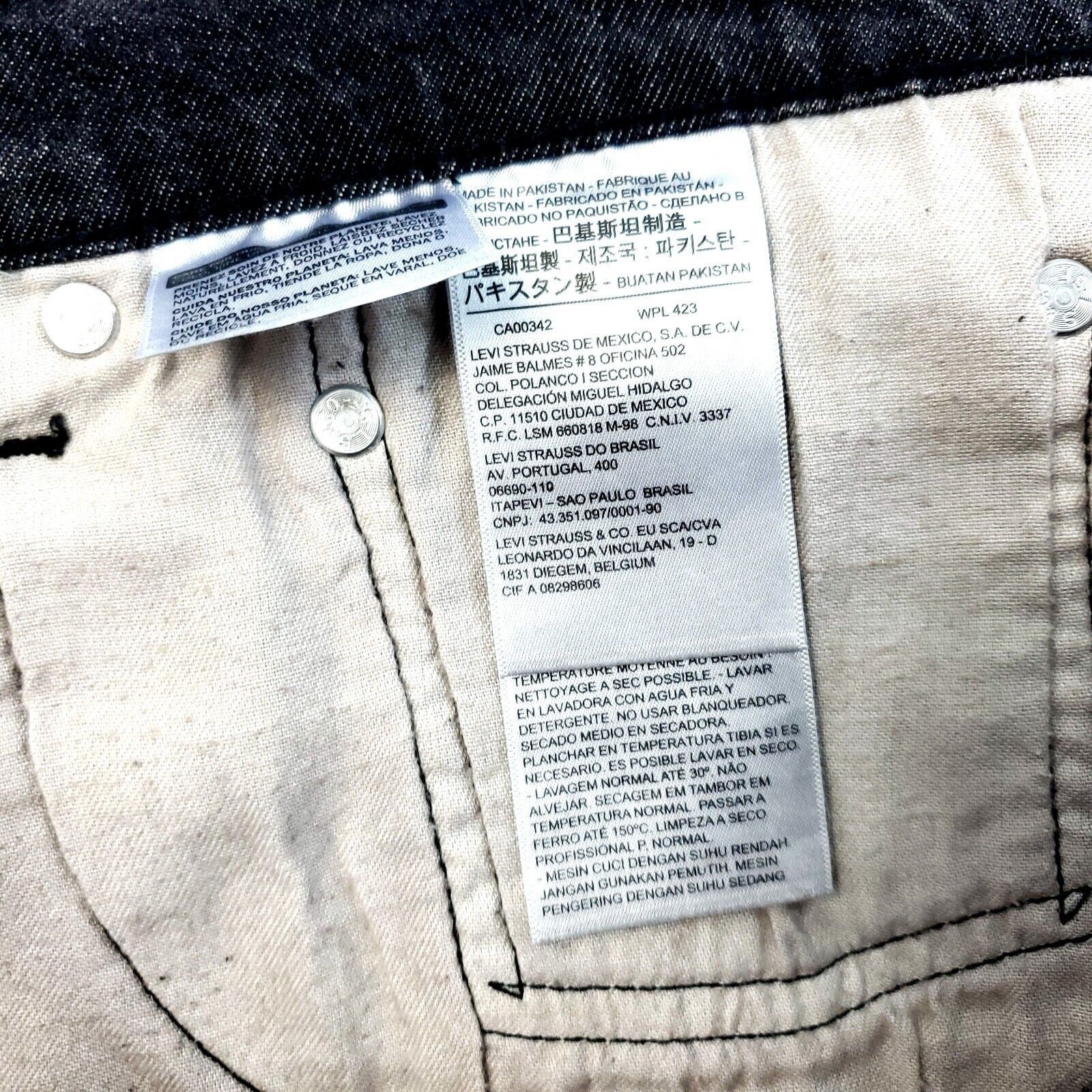 Levi's Levi's 505 Regular Fit Black Whiskers Stone Wash Denim Jeans Size US 40 / EU 56 - 5 Thumbnail