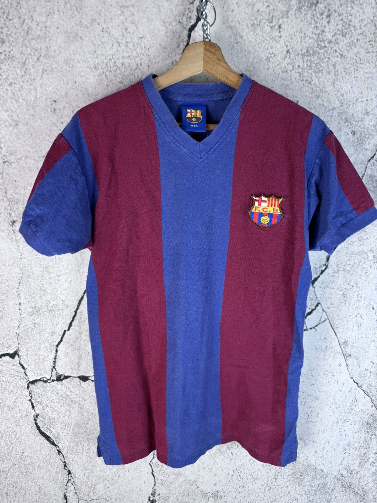 Vintage Score Draw Barcelona 1978 Retro Football Shirt Size US S / EU 44-46 / 1 - 1 Thumbnail