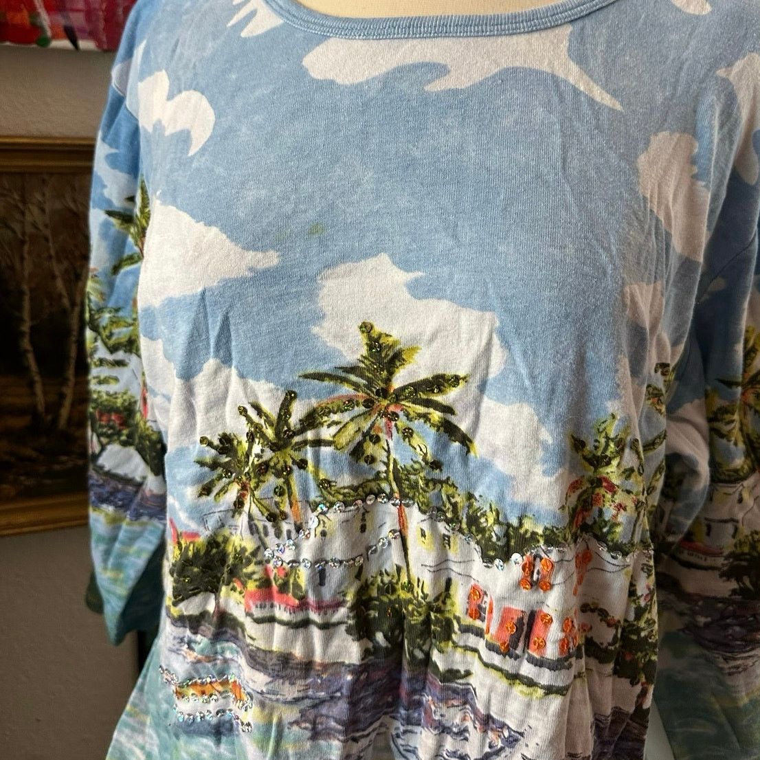 Other stained take two clothing co palm tree graphic shirt Size L / US 10 / IT 46 - 2 Thumbnail