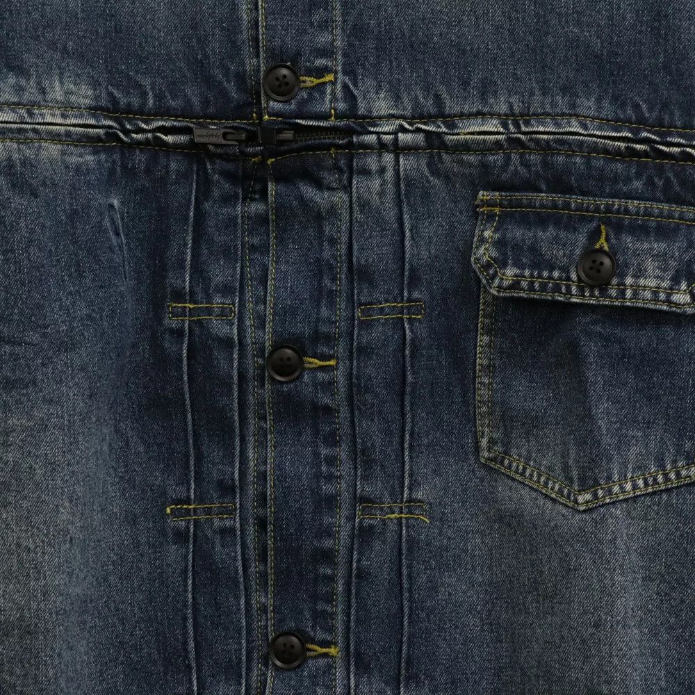 Yohji Yamamoto Yohji Yamamoto POUR HOMME 21SS Denim Trucker Jacket Size US XL / EU 56 / 4 - 4 Thumbnail