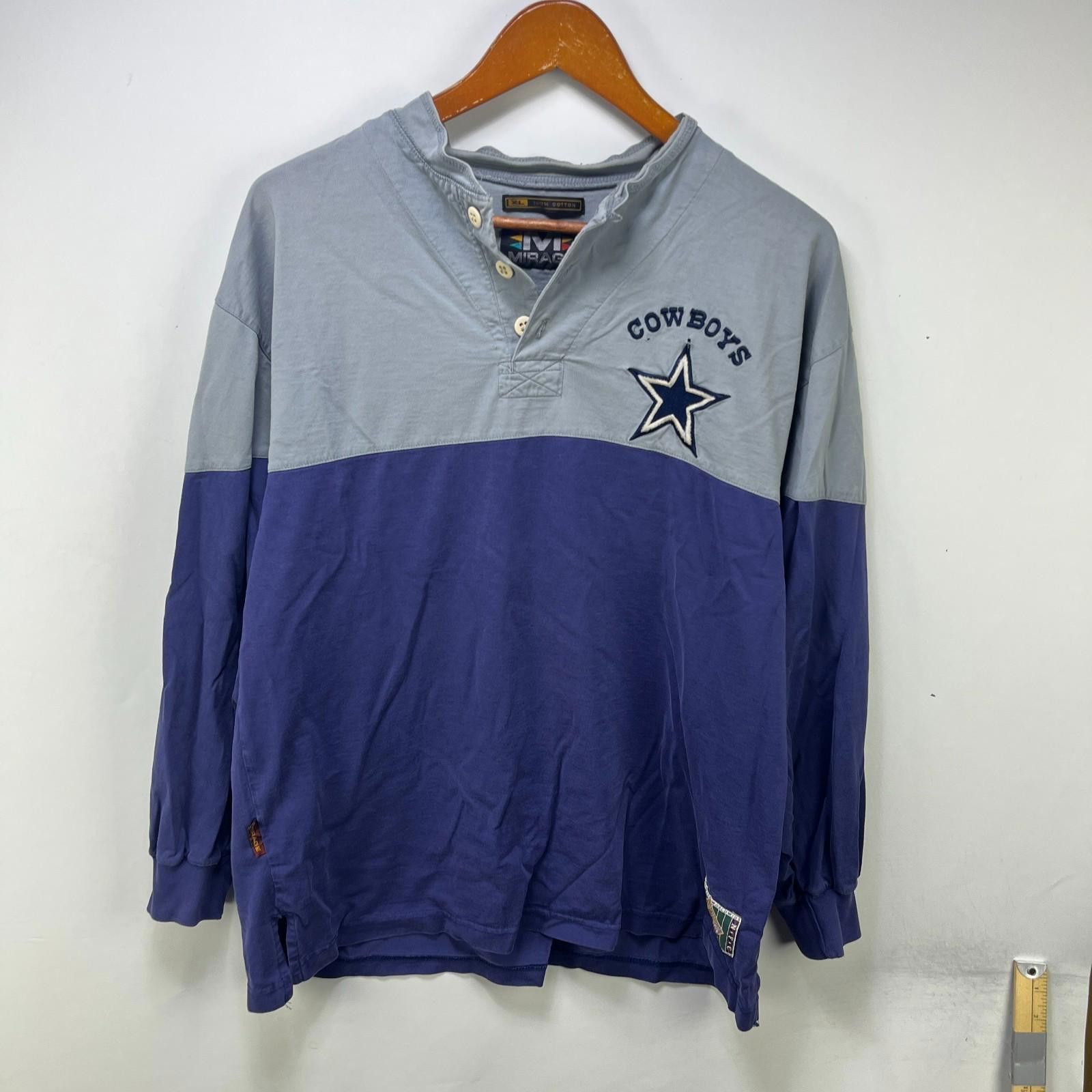 Other Vintage 90s Dallas Cowboys Henley Long Sleeve Shirt XL Size ONE SIZE - 1 Thumbnail