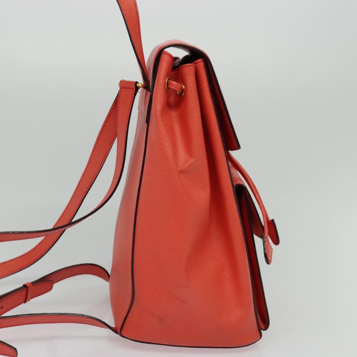 Celine CELINE Backpack Leather Orange Gold Size ONE SIZE - 5 Thumbnail