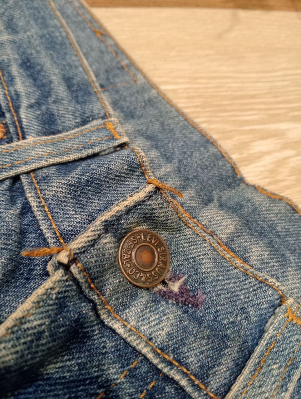 Levi's Vintage Clothing RARE LEVI'S VINTAGE 505 ORANGE TAB BLEACH JEANS Size US 33 - 6 Thumbnail