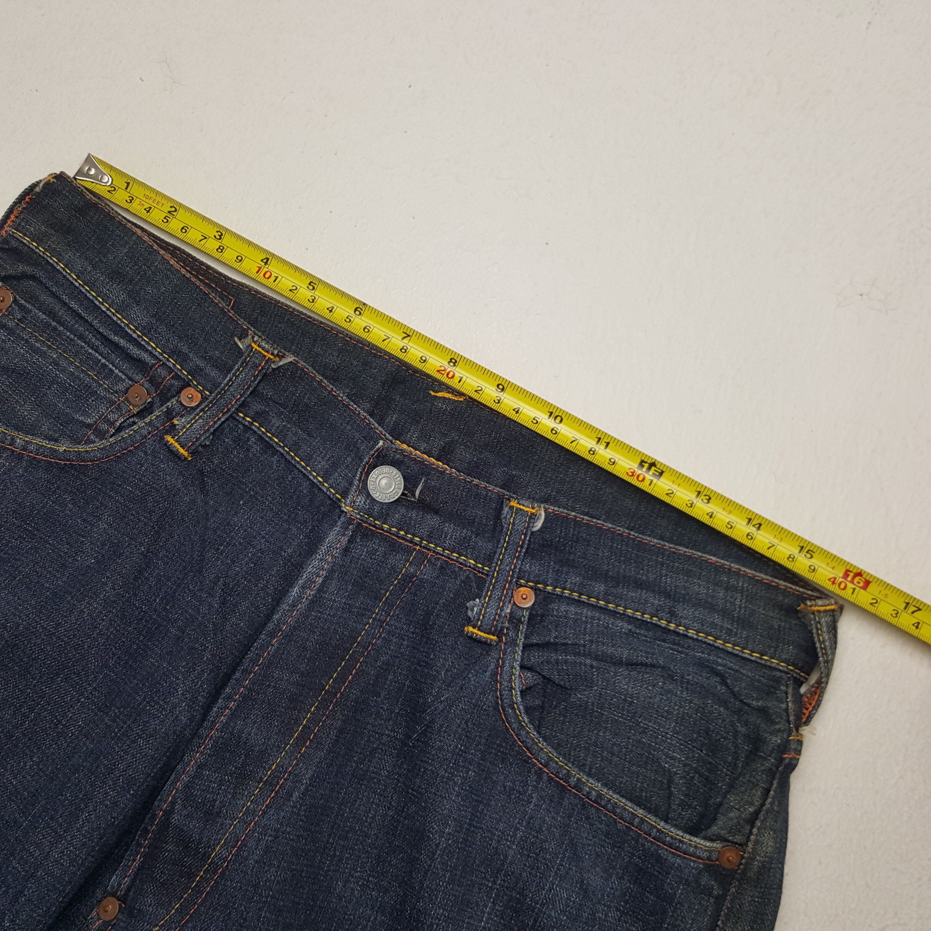 Evisu × Vintage Vintage Evisu Japan Leather Daicock Snake Design Denim Jeans Size US 31 - 7 Thumbnail