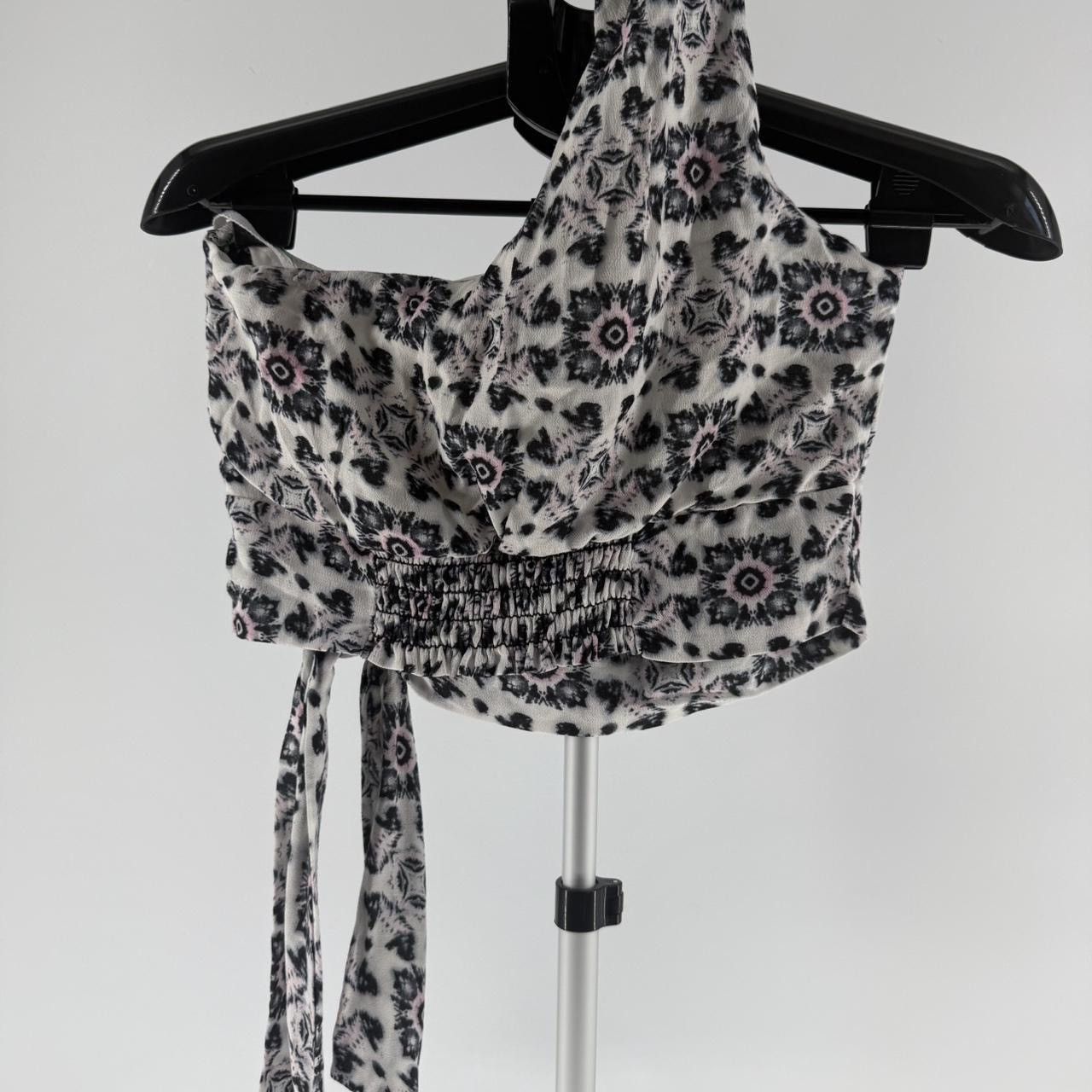 Vintage Havana Vintage Havana One Shoulder Cropped Top Ivory Print Medium Size M / US 6-8 / IT 42-44 - 4 Thumbnail