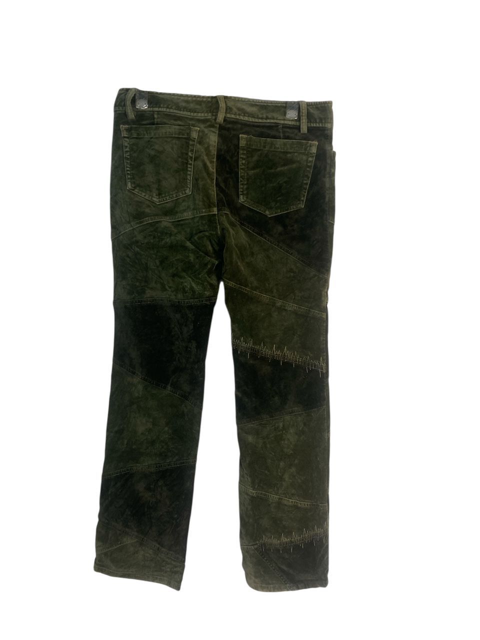 Tornado Mart Tornado mart femme velvet patchwork pants size 29-30 Size 29" - 3 Thumbnail