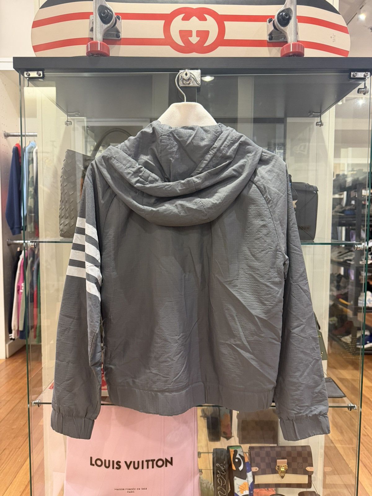 Thom Browne Thom Browne Rib Funnel Neck 4 Bar Full Zip Hoodie Size US XS / EU 42 / 0 - 2 Thumbnail