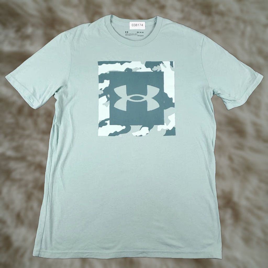 Under Armour Under Armour T-Shirt Mens M Blue Casual Short Sleeve Crew Neck Logo Cotton Blend Size US M / EU 48-50 / 2 - 1 Thumbnail