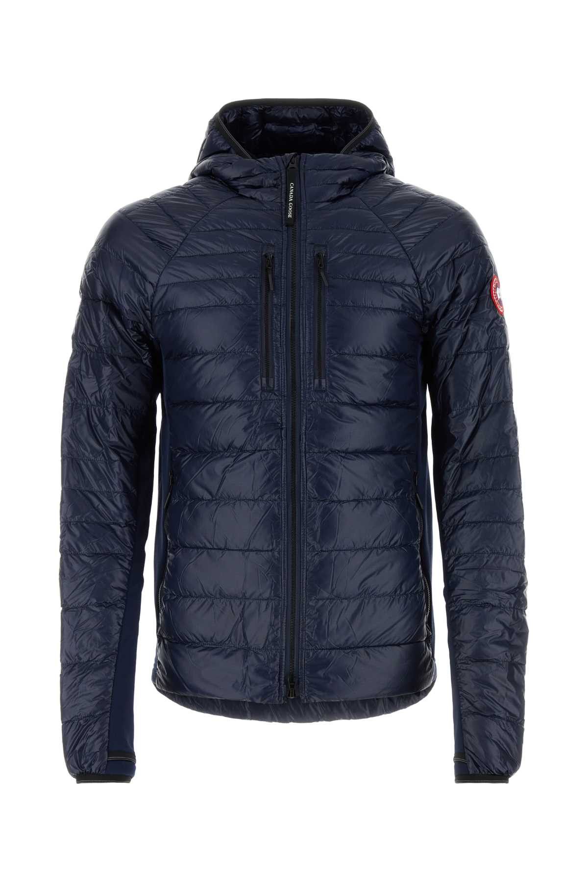 image of Canada Goose Midnight Blue Wool And Nylon Hybridge Down Jacket, Men's (Size Large)
