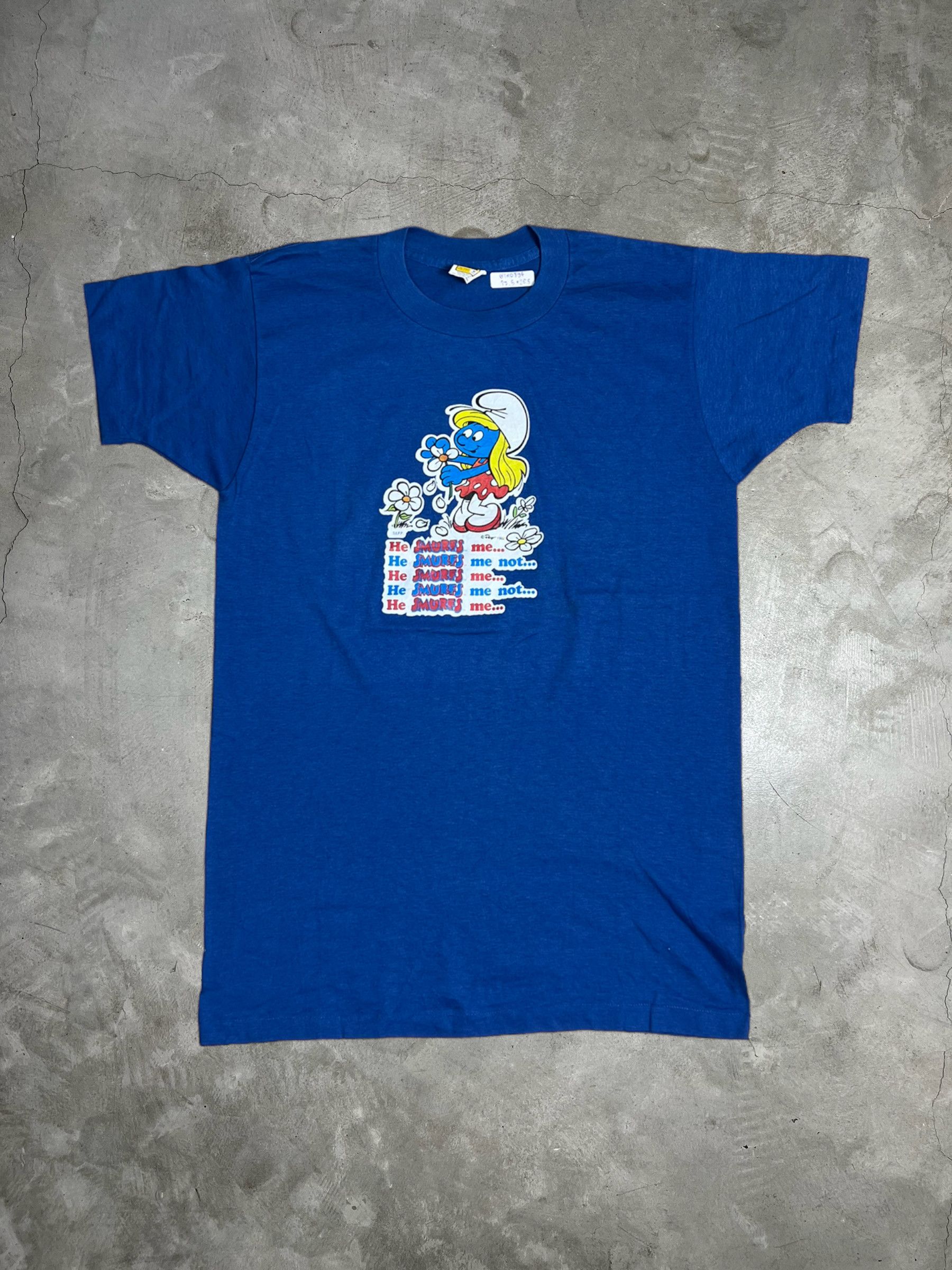 Cartoon Network Vtg 80s Smurfette The Smurfs Animation Promo Tee (M) GTMD894 Size US M / EU 48-50 / 2 - 1 Thumbnail