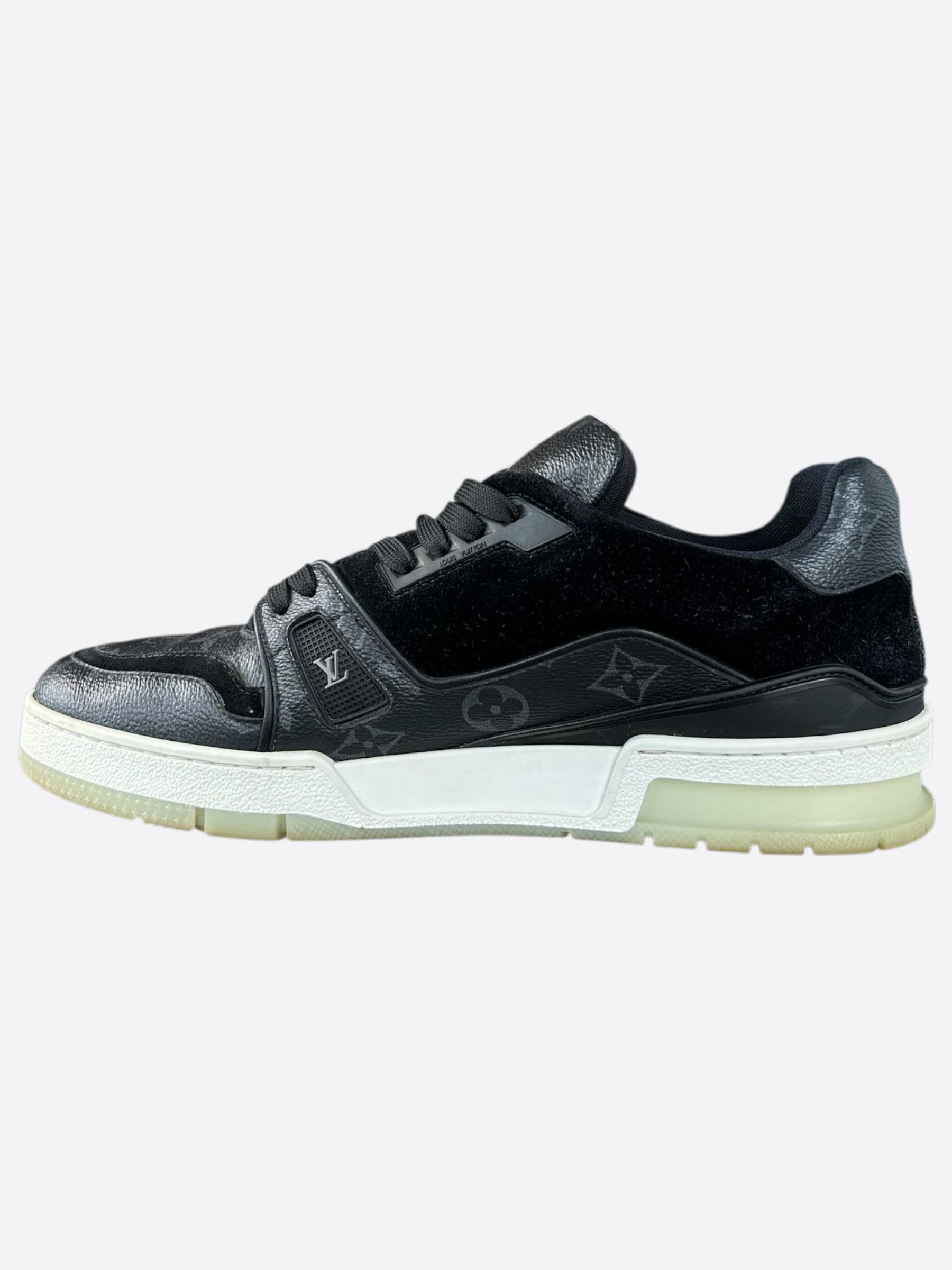 Louis Vuitton Louis Vuitton Black Monogram Eclipse Suede Trainers Size US 9 / EU 42 - 6 Thumbnail