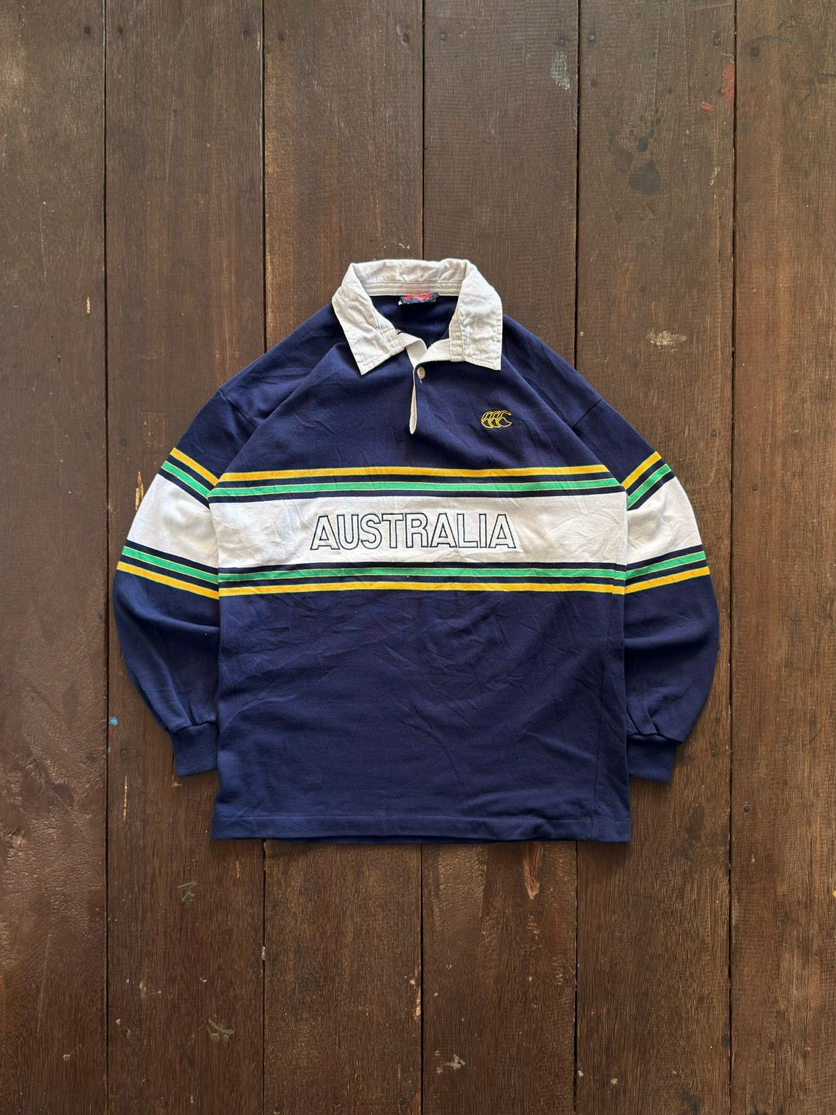 Canterbury of New Zealand Vintage Canterbury Australia Rugby Shirt Size US M / EU 48-50 / 2 - 1 Thumbnail
