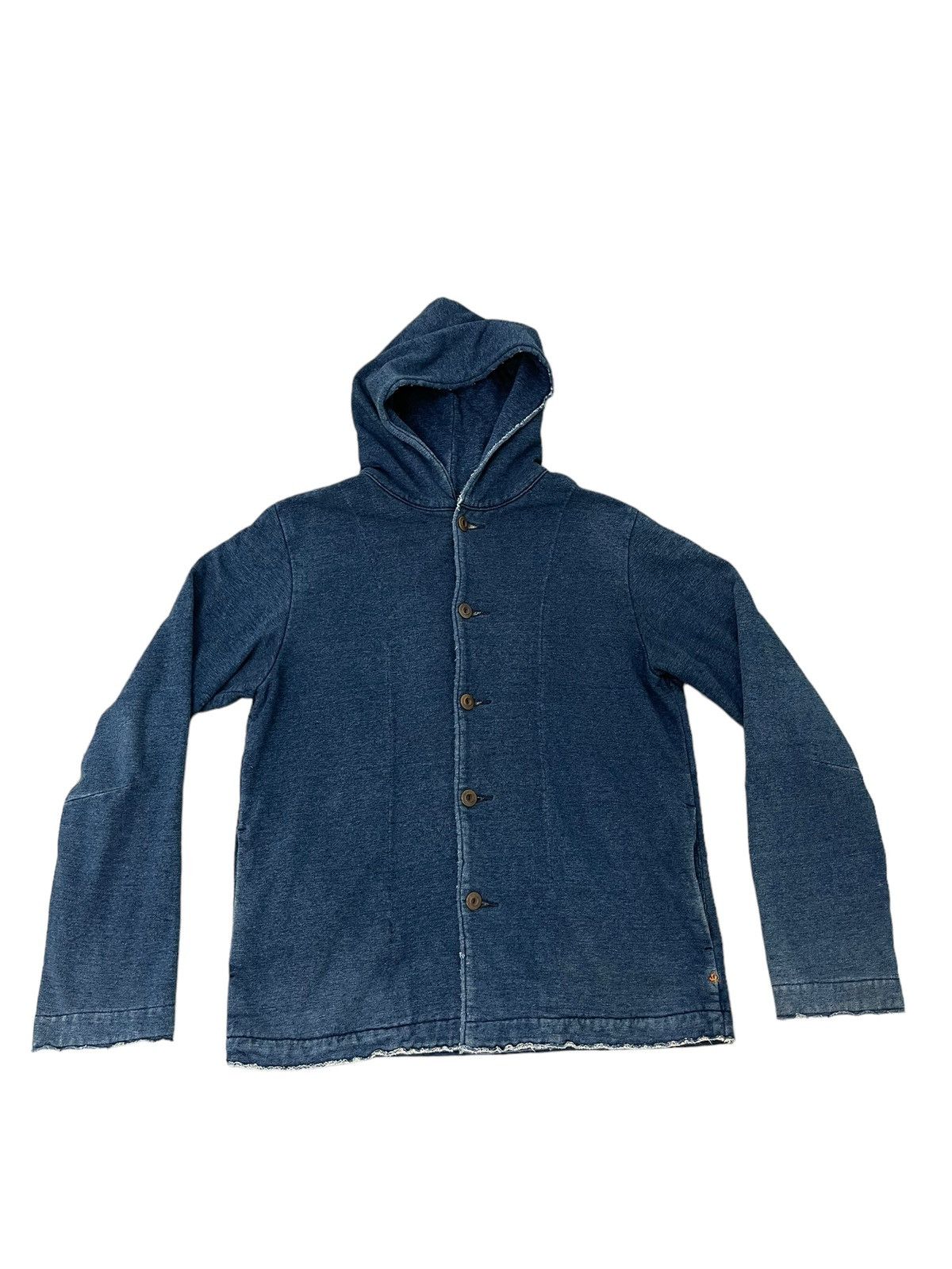 45rpm Button Hoodie 45rpm Indigo Sweatshirt Naval Distress 5🟩5 Size US M / EU 48-50 / 2 - 1 Thumbnail