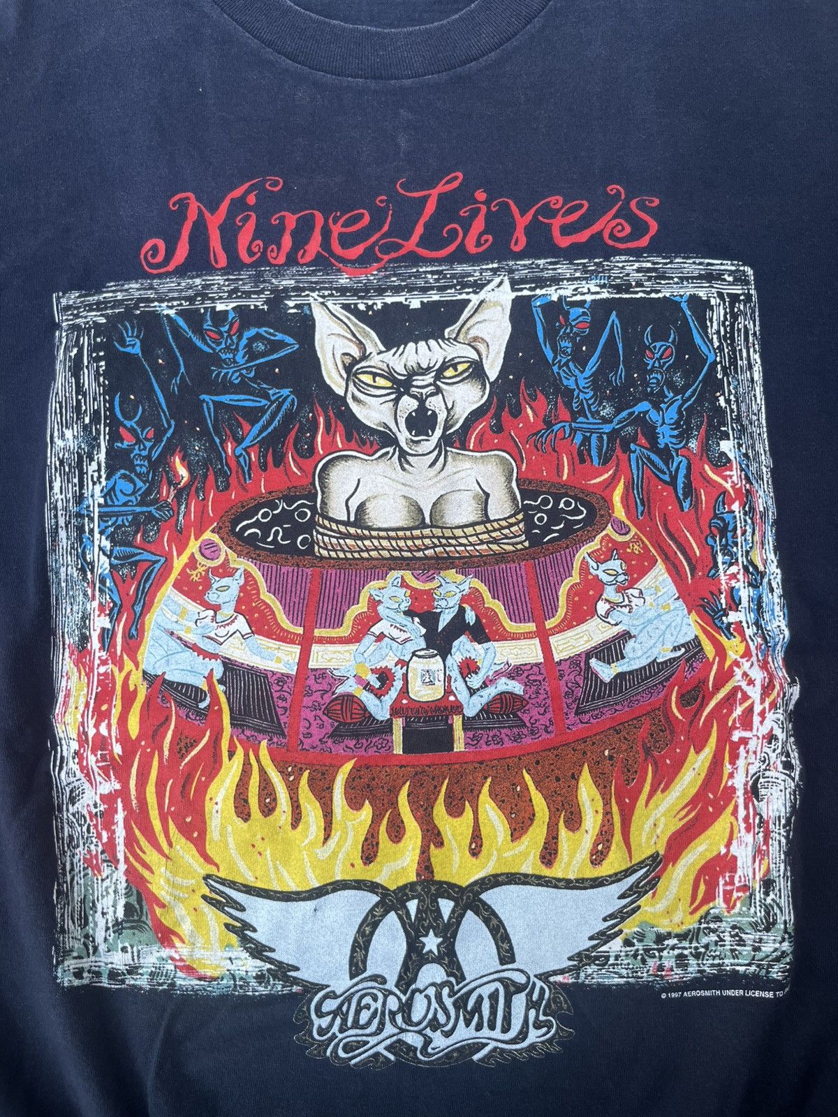 Band Tees Vintage Aerosmith Nine Live Size US L / EU 52-54 / 3 - 2 Thumbnail