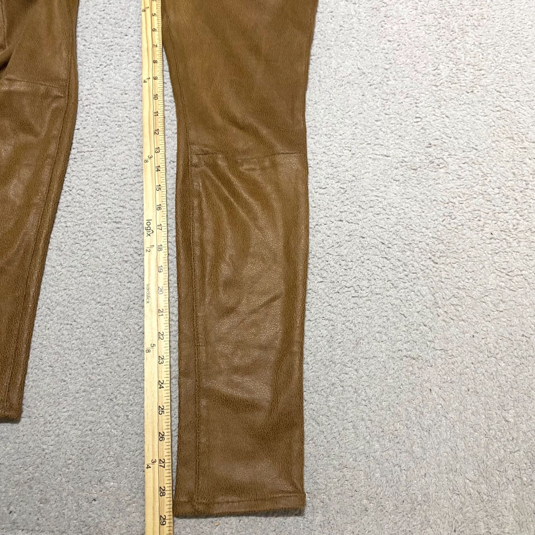 7 For All Mankind 7 For All Mankind Womens Jeans Skinny Mid Rise Brown Faux Leather 28 Size 28" / US 6 / IT 42 - 3 Thumbnail