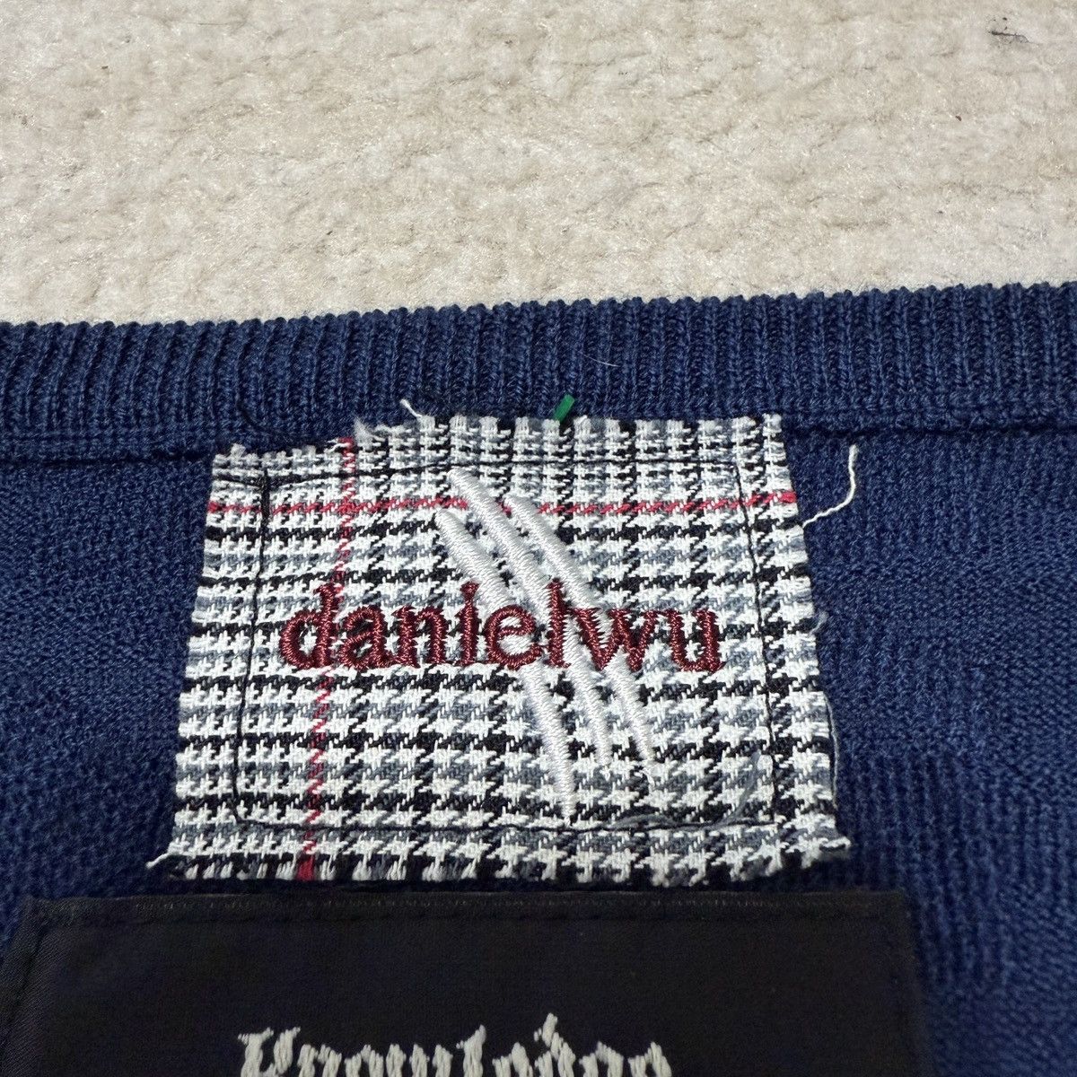 Other Daniel Wu MOVIE WORN Merino Cashmere Sweater Blue Actor Size US XL / EU 56 / 4 - 2 Thumbnail