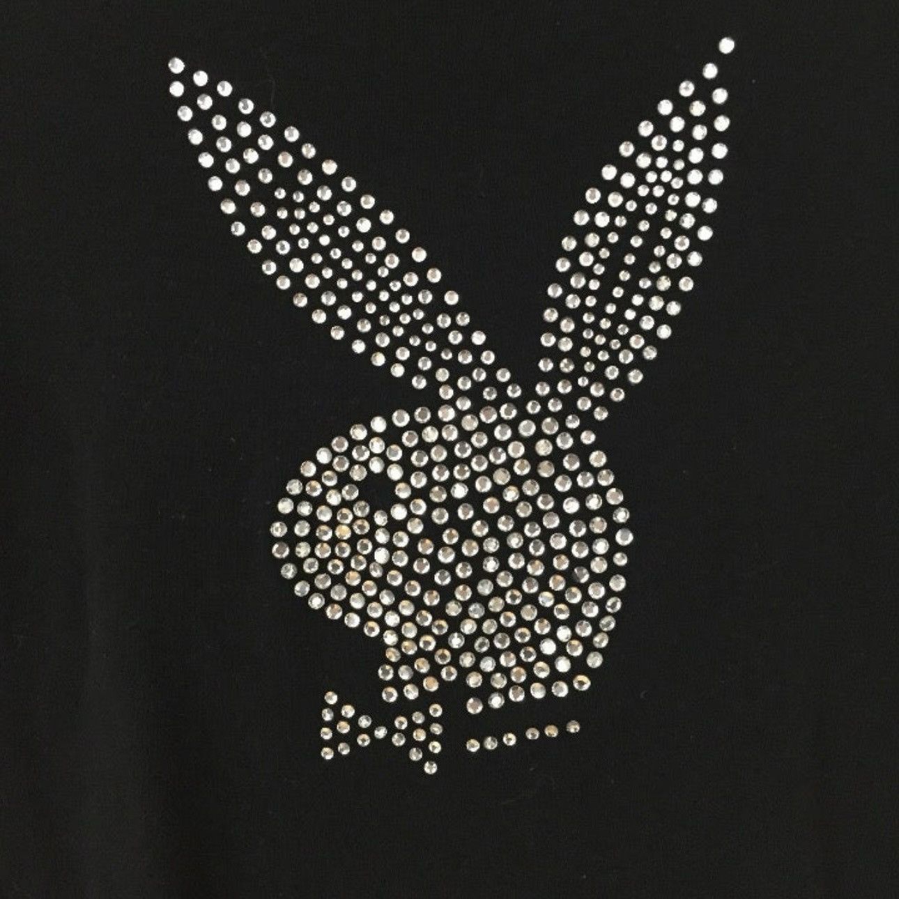 Playboy PLAYBOY Rare Vintage Y2K Black Rhinestone Bling Bunny Tee Size S / US 4 / IT 40 - 3 Thumbnail