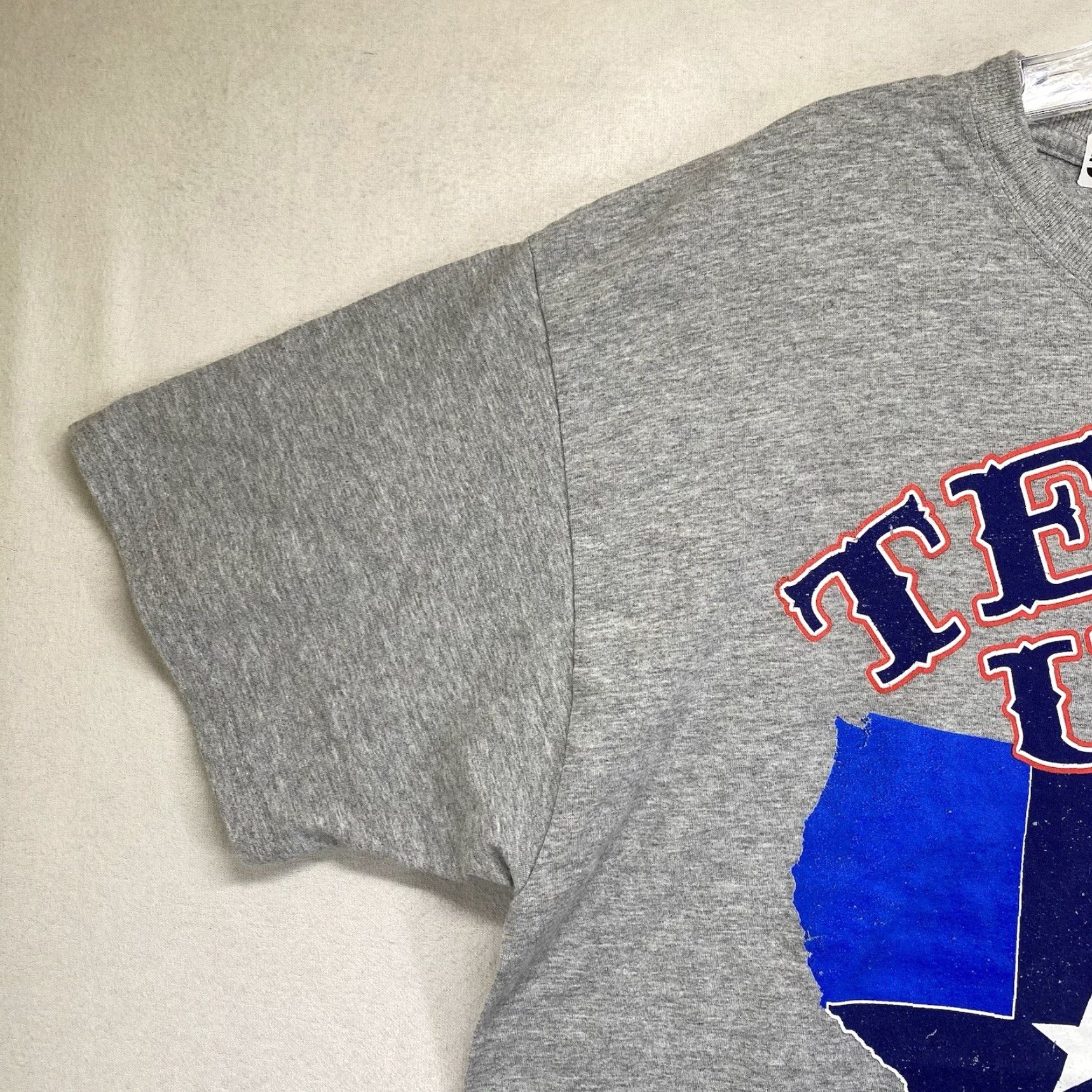 Jerzees Texas Graphic T-Shirt Large Gray "Our Pride Is Bigger Than Y’all's" JERZEES Mens Size US L / EU 52-54 / 3 - 6 Thumbnail