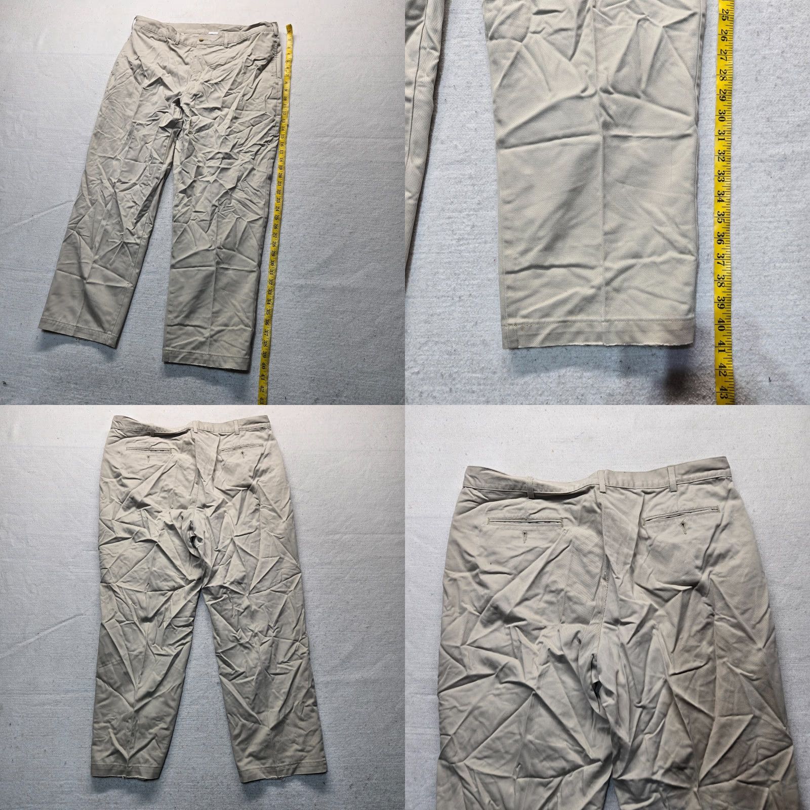 Vintage LL Bean Pants Stretch Tan Beige Classic Fit Adult Men's Size 40 x 28 Pants Dress Pants Stretch Beige Tan 40 Regular Mens Size US 40 / EU 56 - 8 Thumbnail