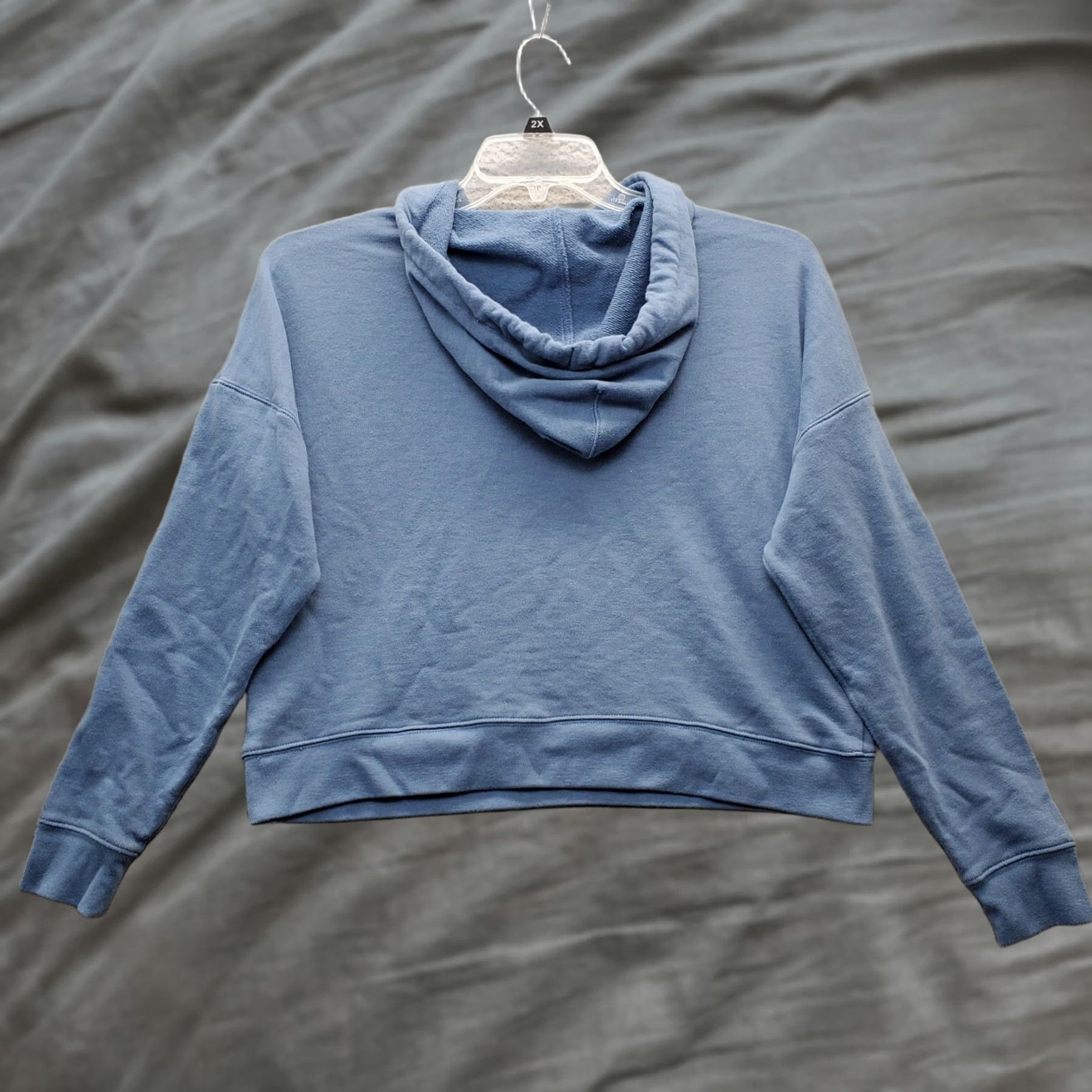 Calvin Klein Calvin Klein Jeans Hoodie Womens Small Blue Cropped Pullover Ribbed Cuff Hem Sh Size S / US 4 / IT 40 - 1 Thumbnail