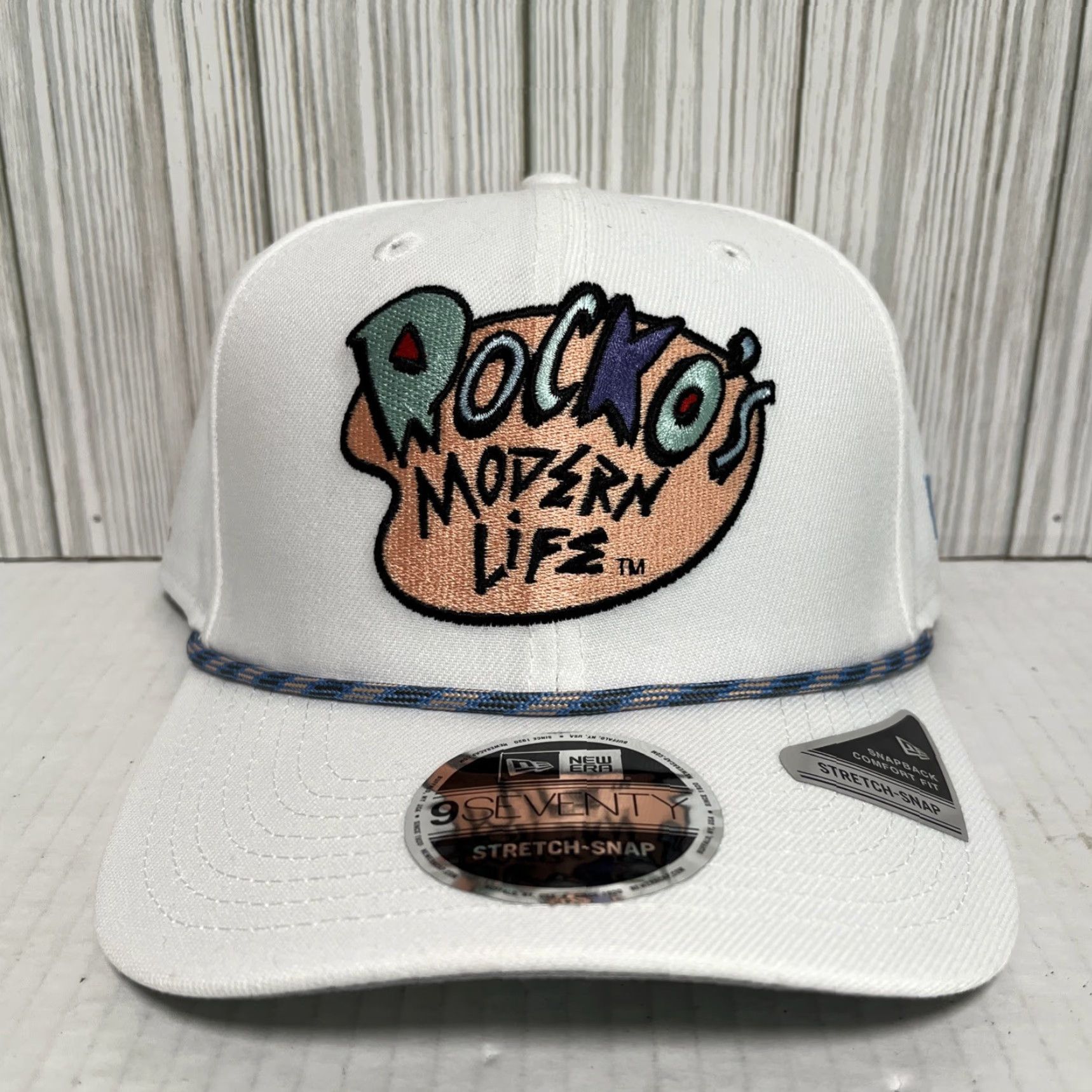 New Era New Era Rockos Modern Life Hat Cap Snap Back Rope 9Seventy Retro White Nickelodeon Classic Adjustable Breathable One Size Men Cap Hat Size ONE SIZE - 5 Thumbnail