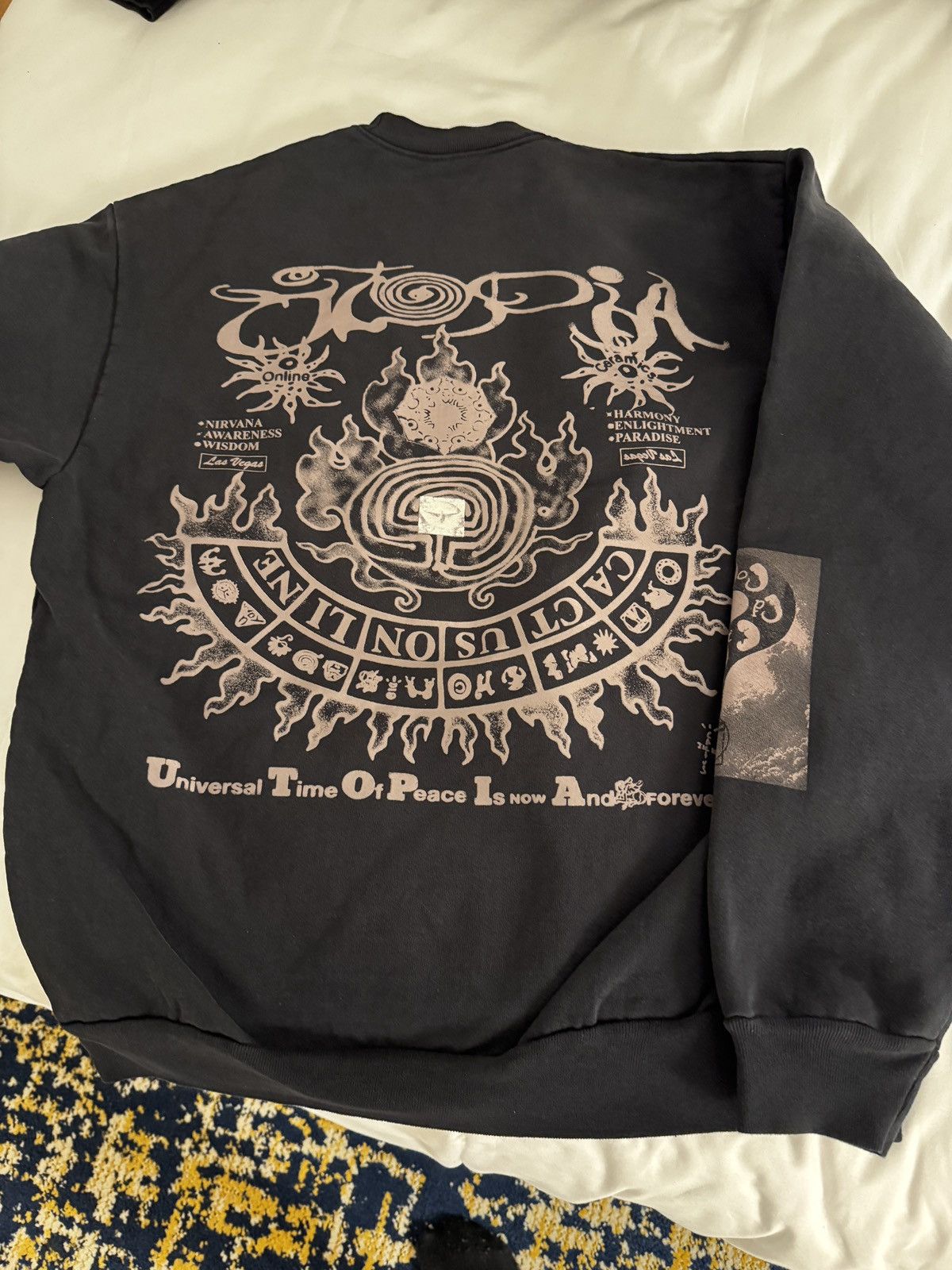 スウェット・トレーナー Travis Scott x Online Ceramics Utopia Crewneck Black Travis Scott x Online Ceramics Utopia Crewneck Black