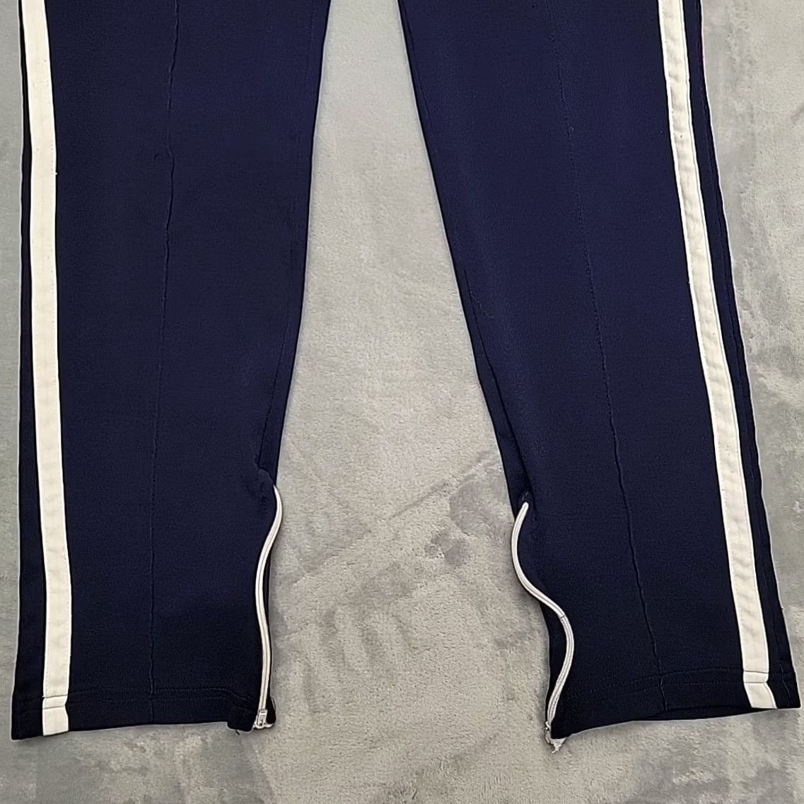 JCPenney VINTAGE JCPenney Pants Mens L Blue VTG Track Striped Knit 70s 80s Pocket Retro Tennis Size US 33 - 2 Thumbnail