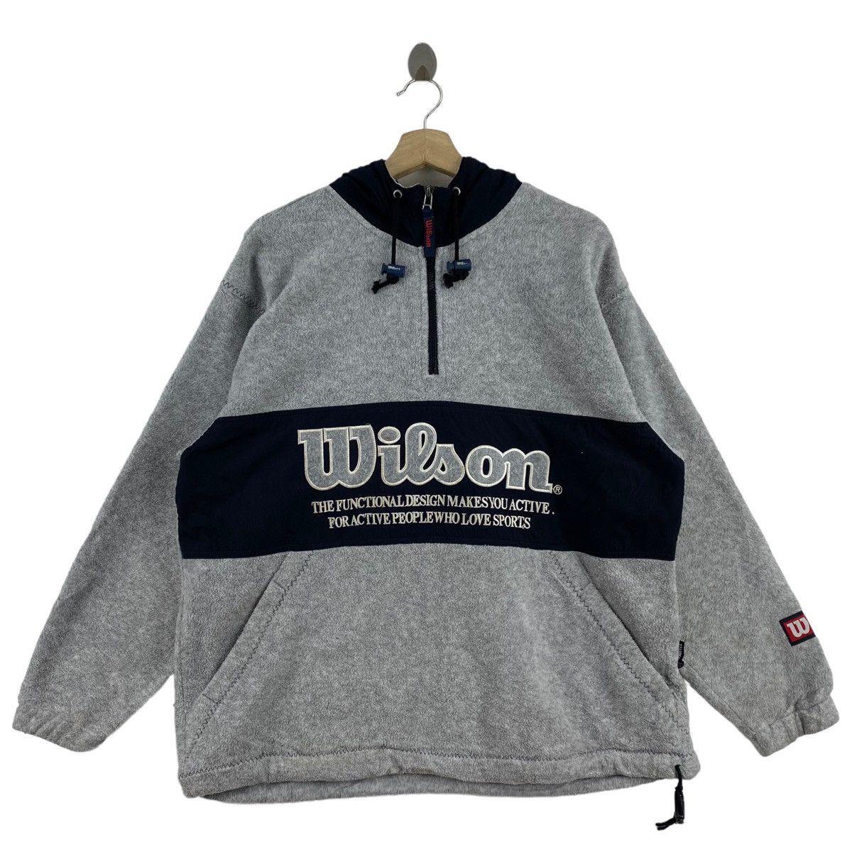 Other WILSON SPORT Tennis Brand USA Half Zipper Grey Fleece Size US L / EU 52-54 / 3 - 1 Thumbnail
