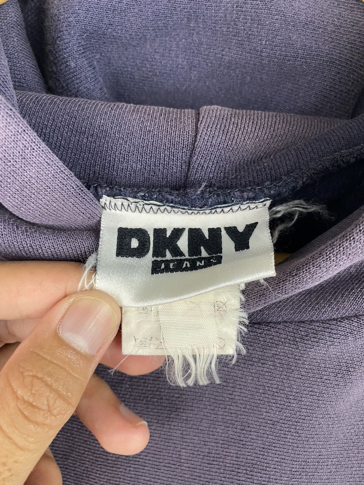 DKNY × Vintage Vintage 90s DKNY Pullover Hoodie Size US L / EU 52-54 / 3 - 6 Thumbnail
