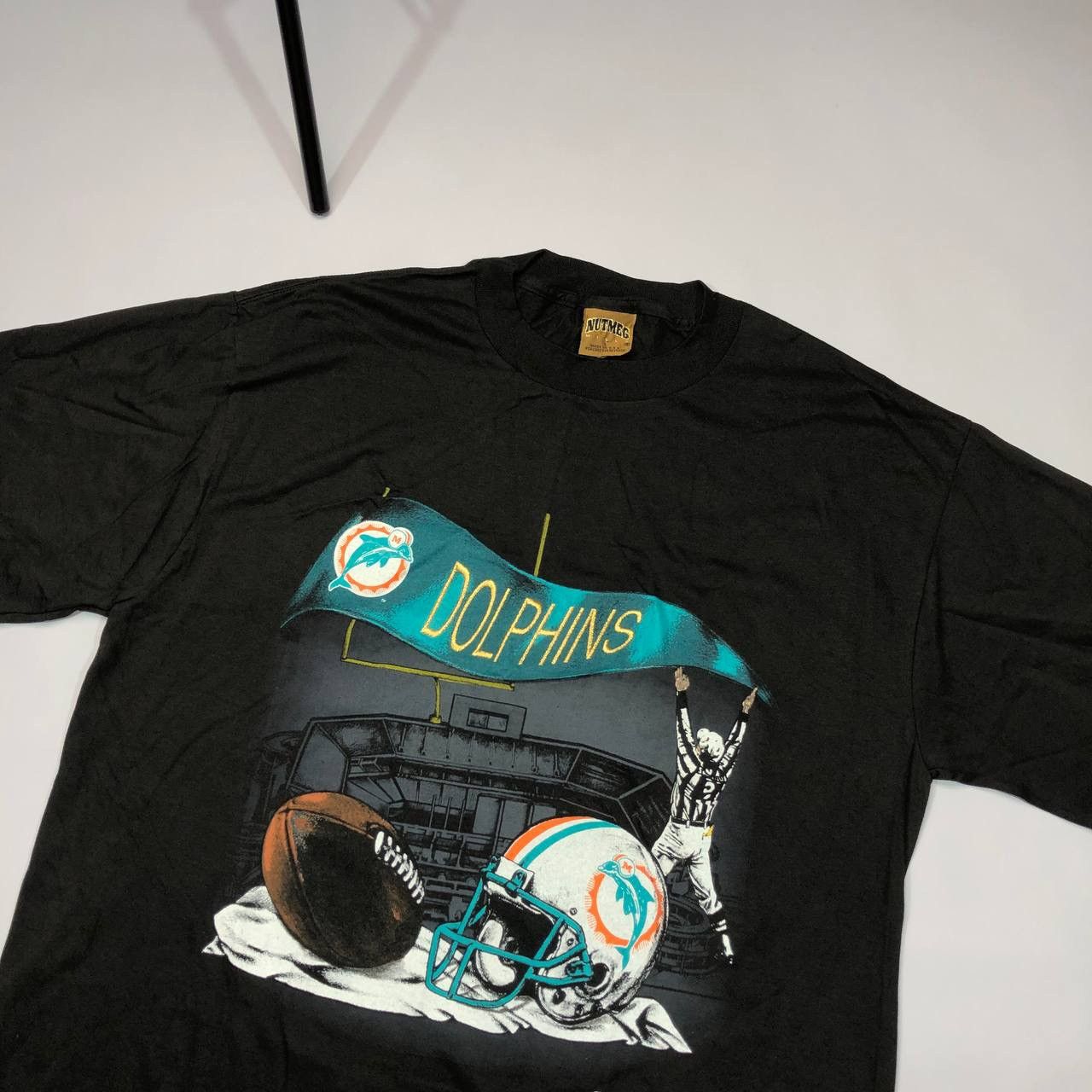 NFL Vintage 1993 Miami Dolphins NFL T-Shirt Made In USA Size US L / EU 52-54 / 3 - 2 Thumbnail