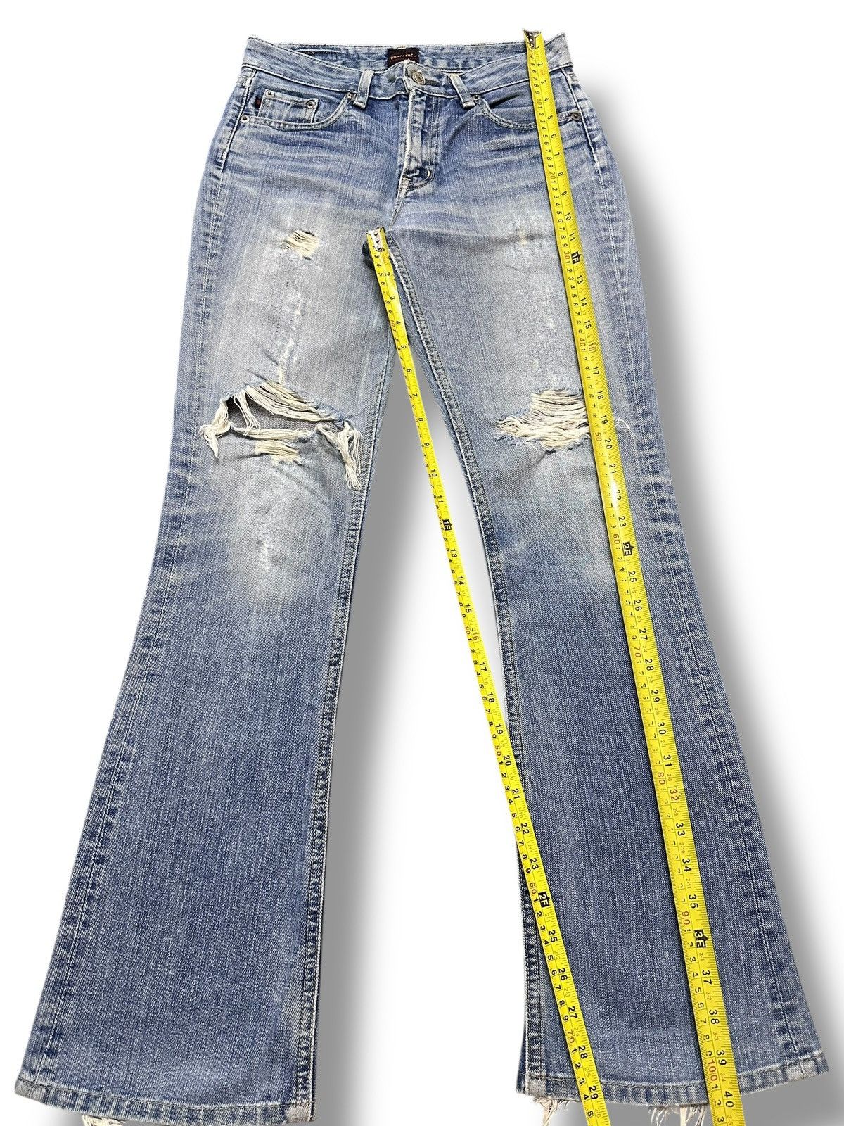Japanese Brand Brappers Vintage Distressed Jean With Bootcut Style & Faded Size US 28 / EU 44 - 14 Thumbnail