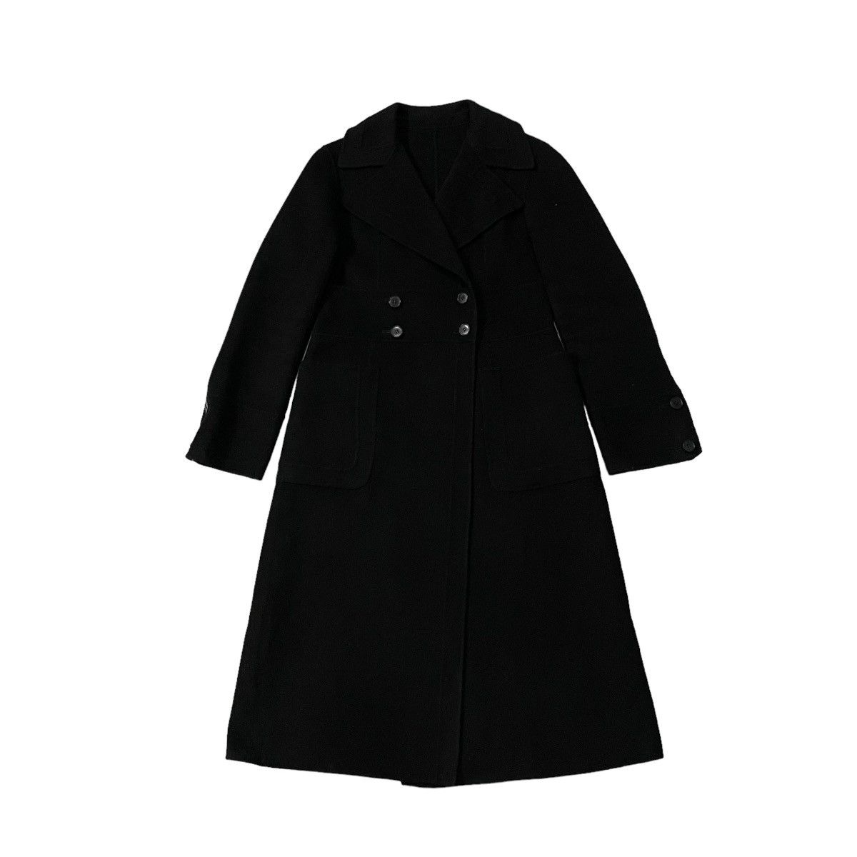 DKNY Vintage Donna Karan New York DKNY Wool Long Coat Jacket Size S / US 4 / IT 40 - 1 Thumbnail