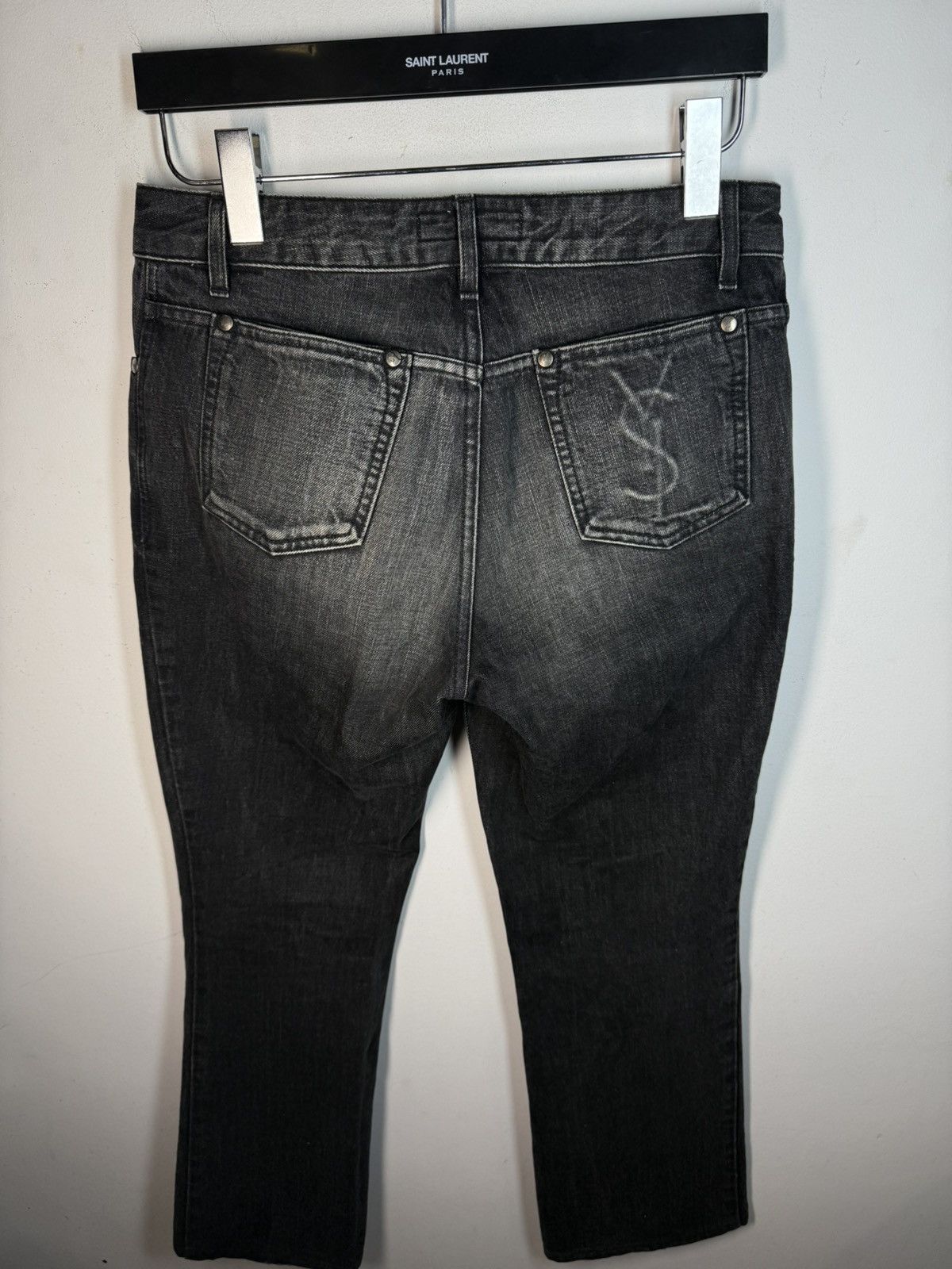 Yves Saint Laurent 2003 30x29 YSL Jeans Flare Denim Pants Black Rive Gauche Size US 30 / EU 46 - 20 Thumbnail