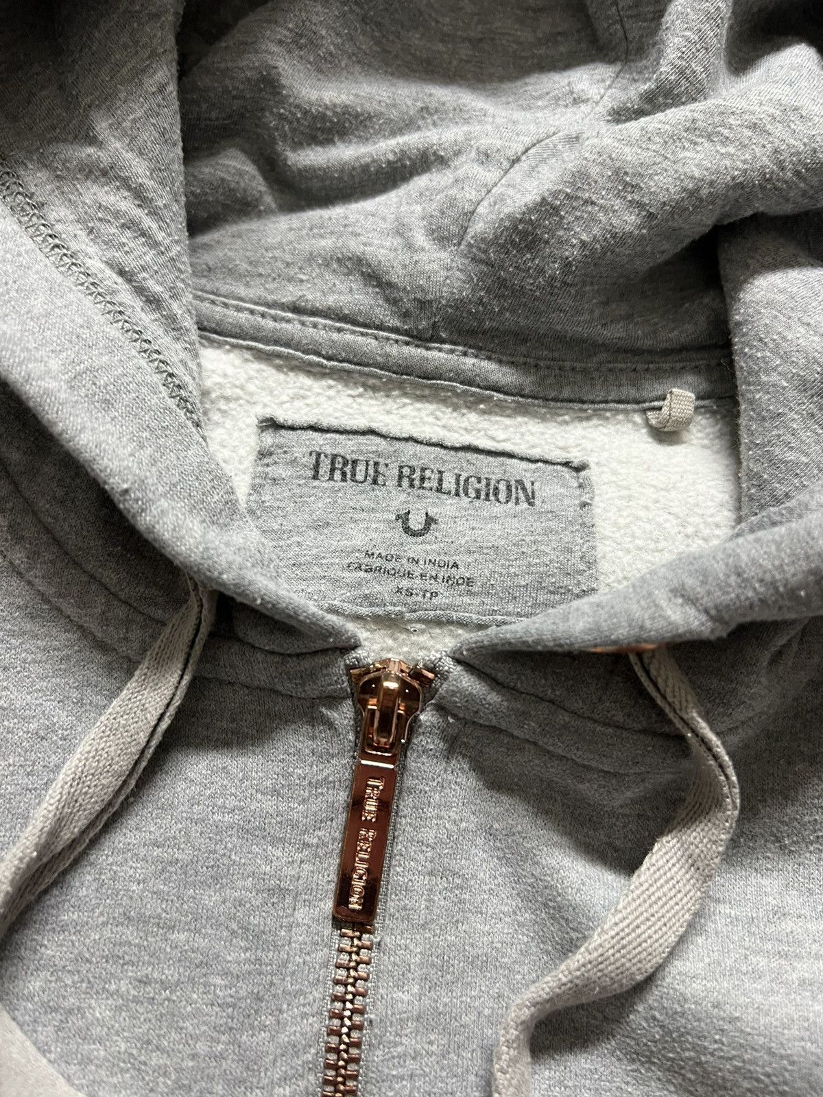 True Religion × Vintage Vintage True Religion Big Logo Hoodie Zip Up Japan 00’s Size XS / US 0-2 / IT 36-38 - 9 Thumbnail