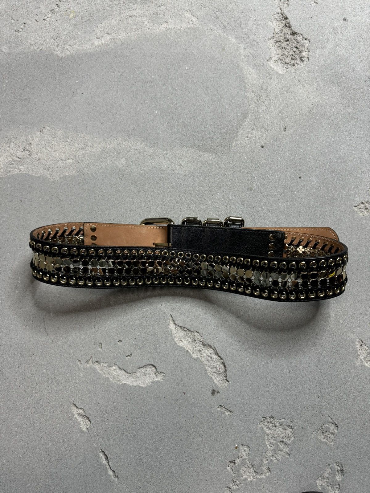 Versace Versace Wide Tan Leather and Gold Belt Size ONE SIZE - 2 Thumbnail