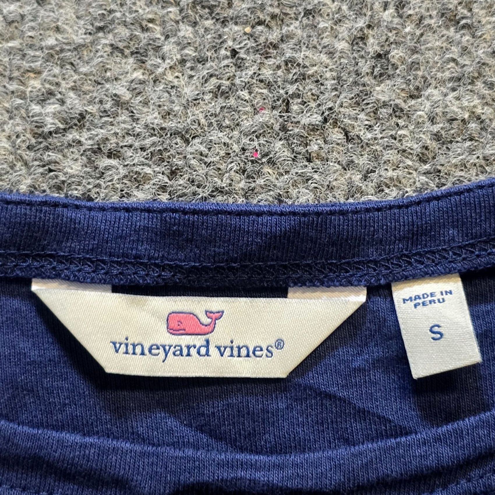Vineyard Vines Vineyard Vines Top Womens Size S Blue Pima Cotton Boat Neck Nautical Preppy Shirt Blouse Casual Knit Summer Spring Mens? Women? Size S / US 4 / IT 40 - 4 Thumbnail