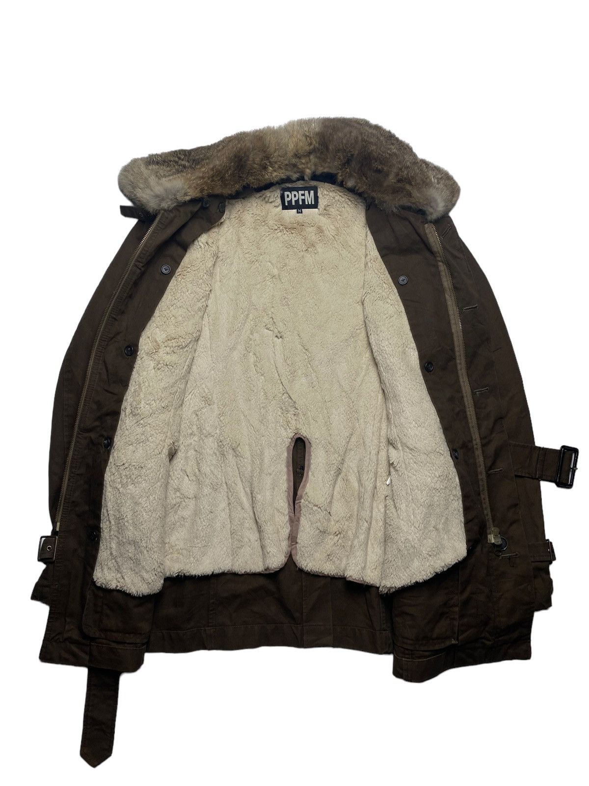 If Six Was Nine 2005 PPFM - Trim Fur Canvas Coat Jacket Size US L / EU 52-54 / 3 - 6 Thumbnail
