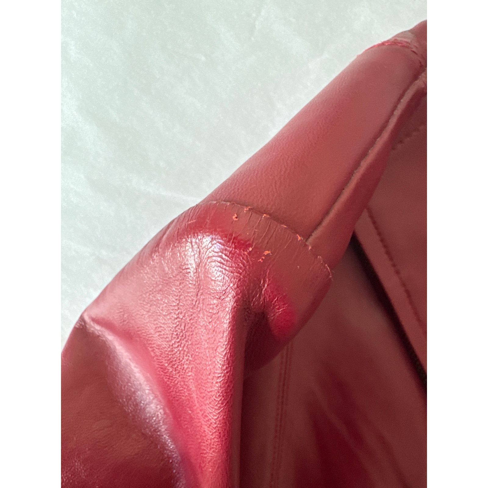 Other SIENA Vintage Red 100% Leather Zip Up Jacket Size Medium Size M / US 6-8 / IT 42-44 - 8 Thumbnail