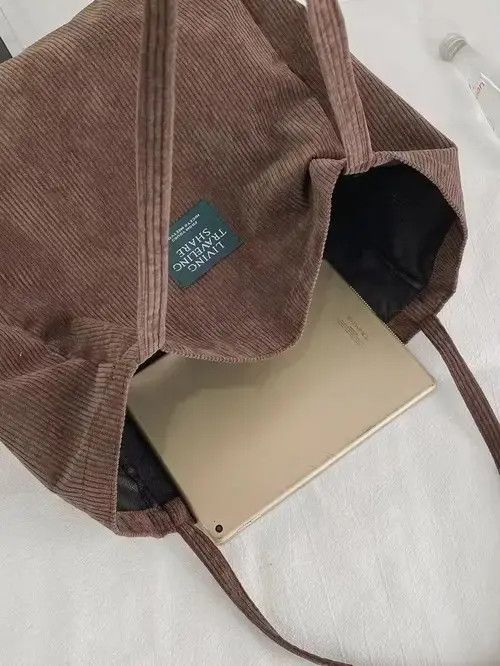 VIBE TOTE BAG VINTAGE CORDUROY BROWN Size ONE SIZE - 7 Thumbnail