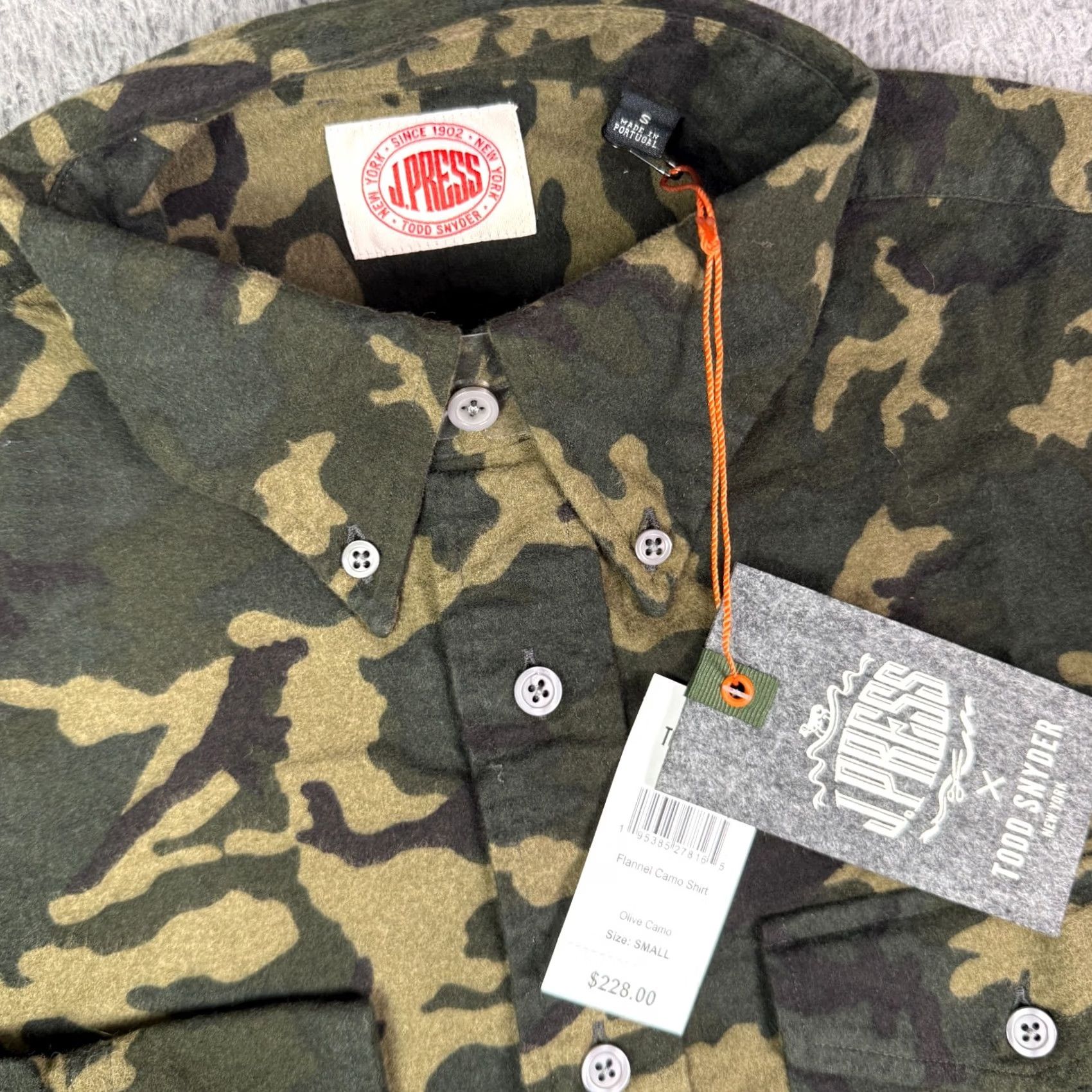 Todd Snyder VINTAGE J.Press Todd Snyder Flannel Camo Shirt Mens S Olive Green Chamois Button Down Size US S / EU 44-46 / 1 - 4 Thumbnail