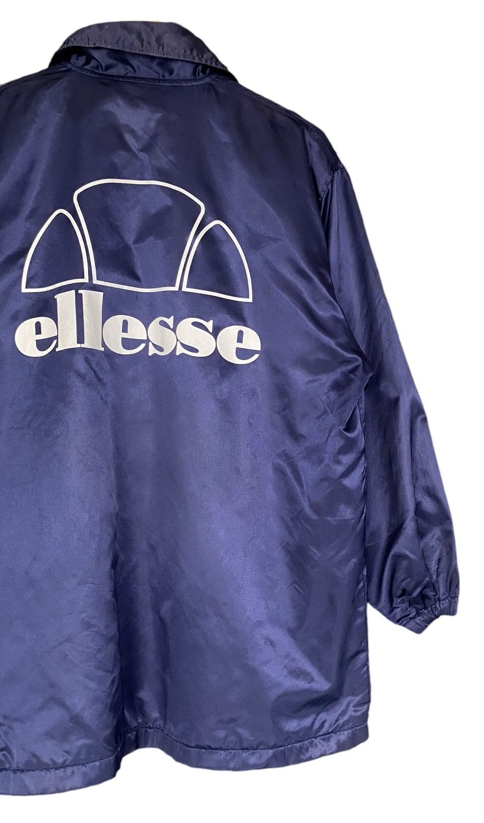 Ellesse × Vintage Vtg ELLESE 90s Polyster Button Jacket Size US L / EU 52-54 / 3 - 11 Thumbnail