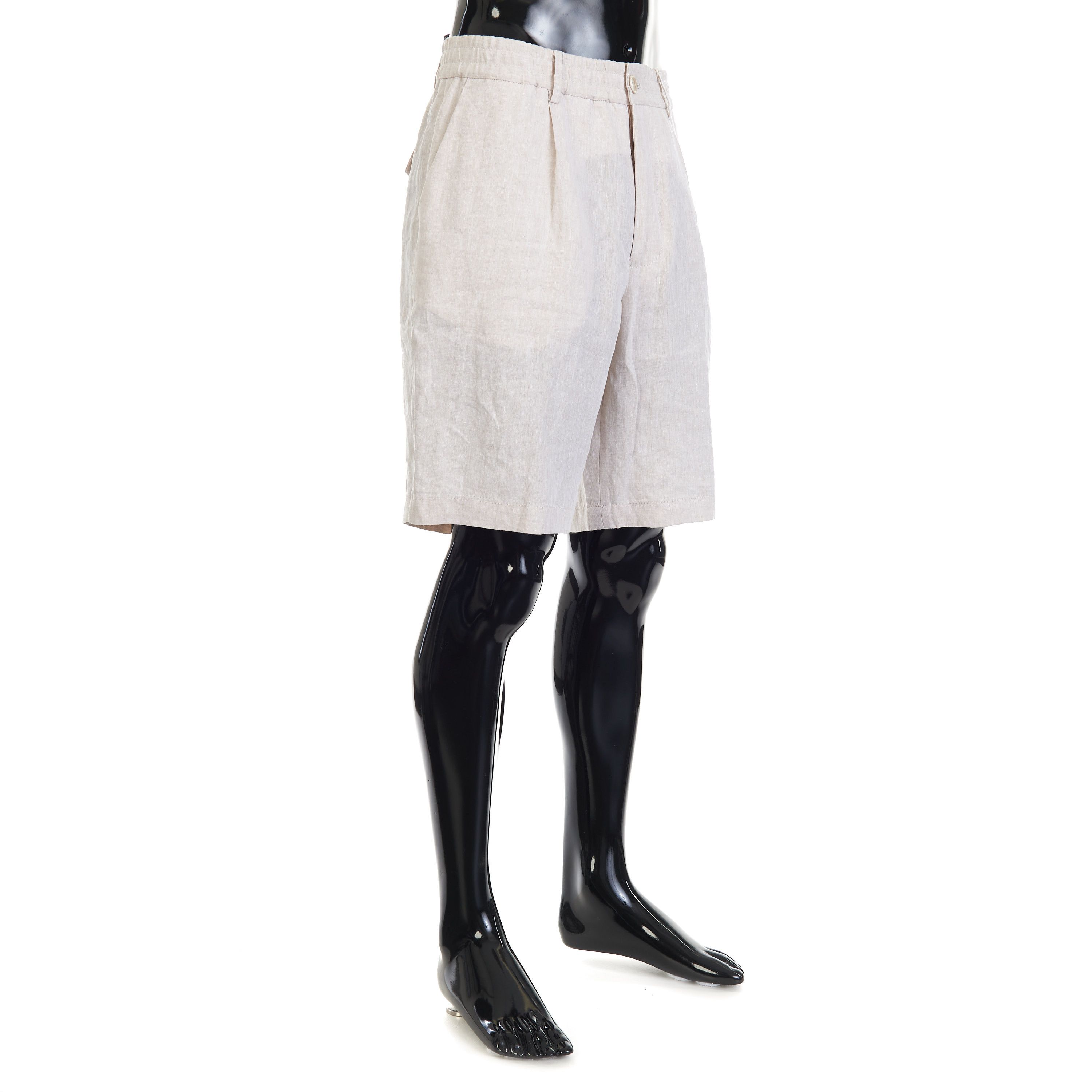 Brunello Cucinelli Beige Linen Bermuda Shorts Size US 36 / EU 52 - 3 Thumbnail